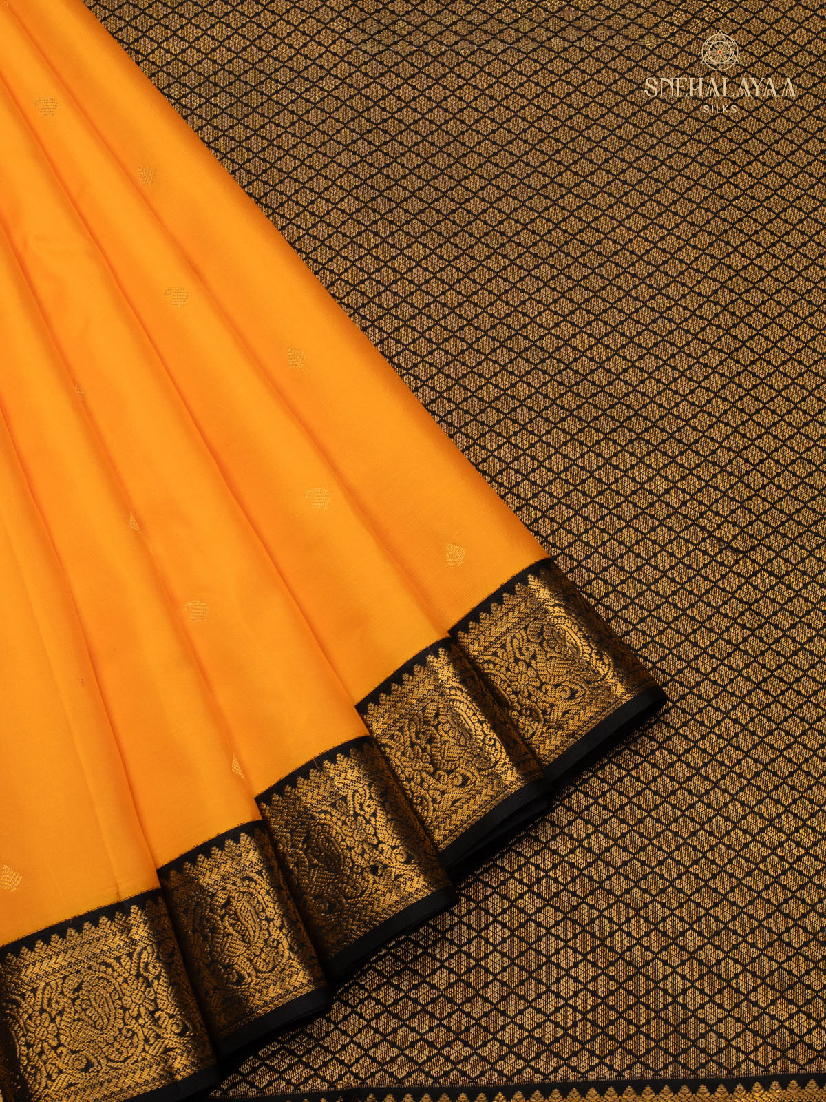 Orange Kanjivaram Silk Saree
