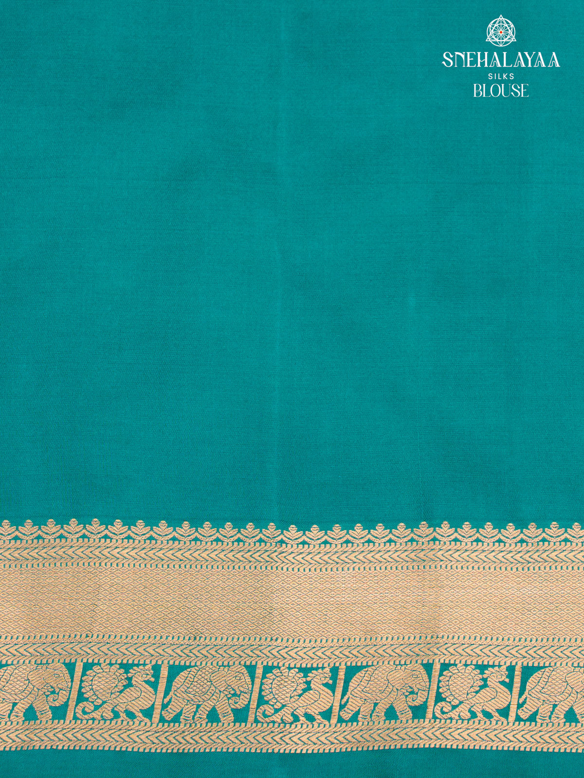 Cyan Blue Kanjivaram Silk Saree