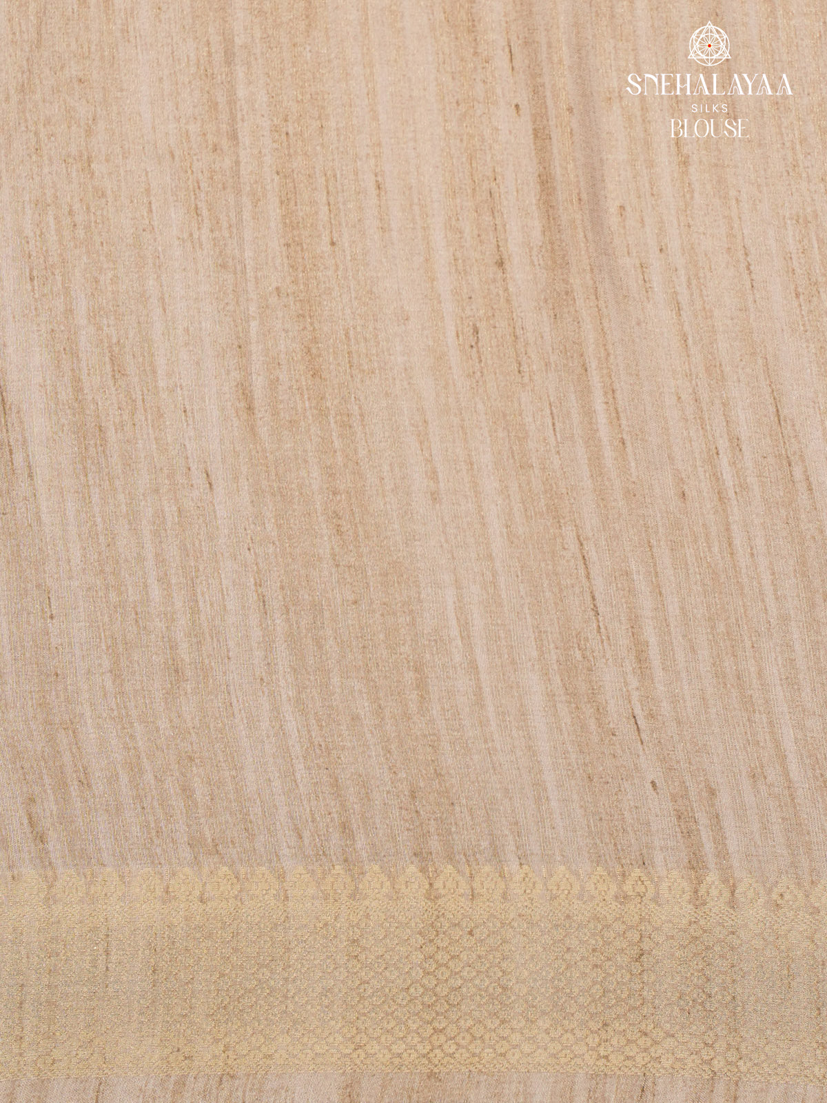 Beige Floral Printed Tussar Saree