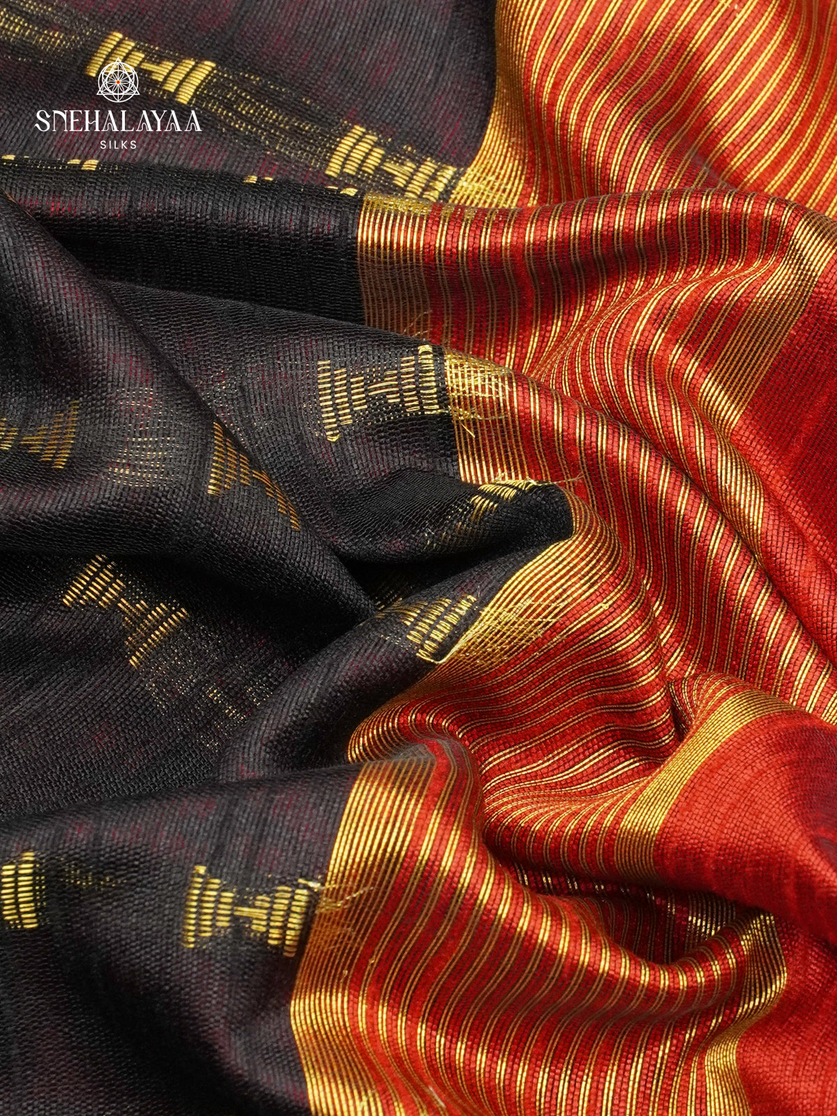 Black Bamboo Silk Saree