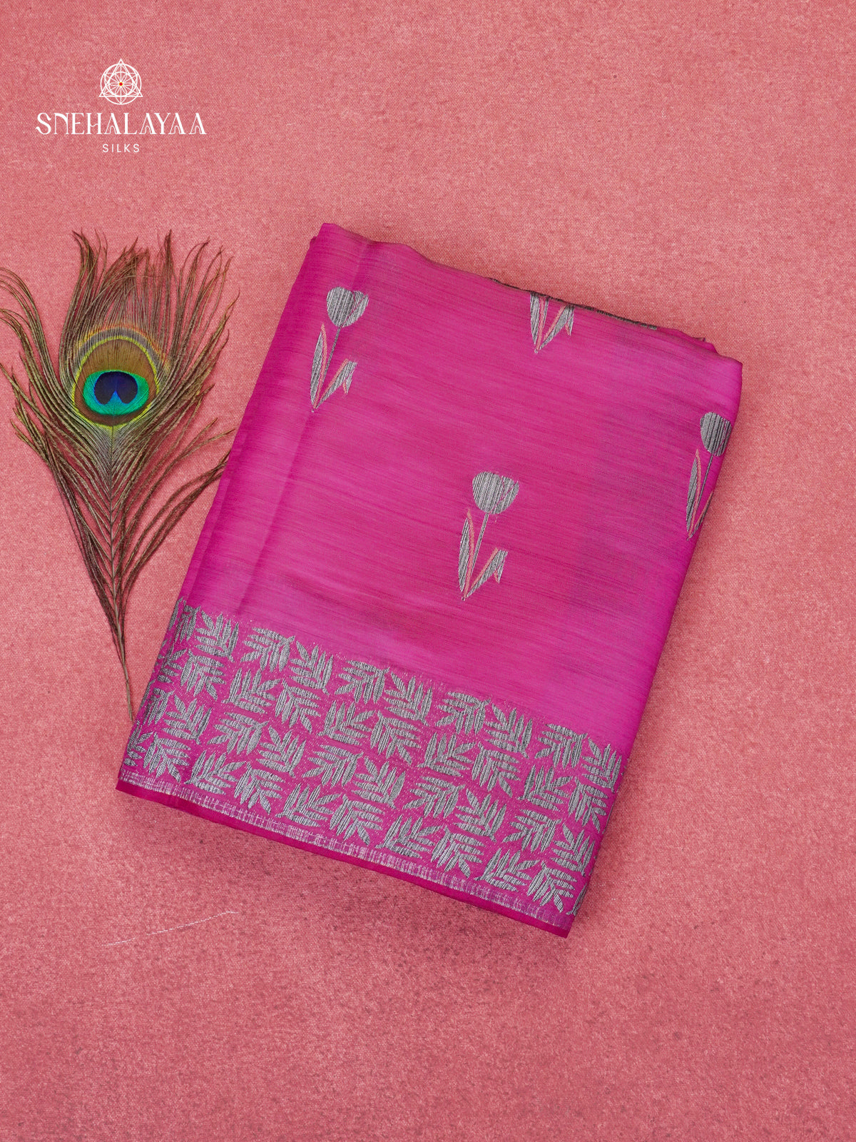 Magenta Dola Silk Saree