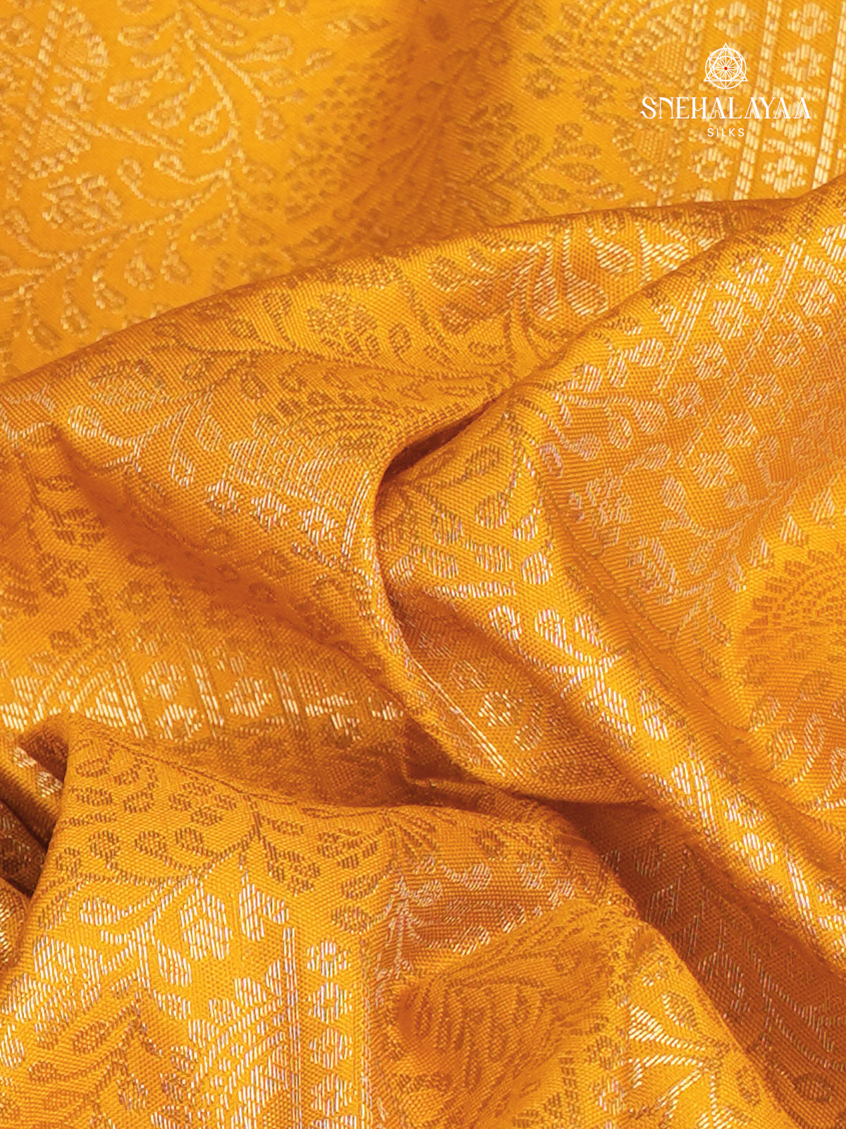 Mango Yellow Art Silk Saree