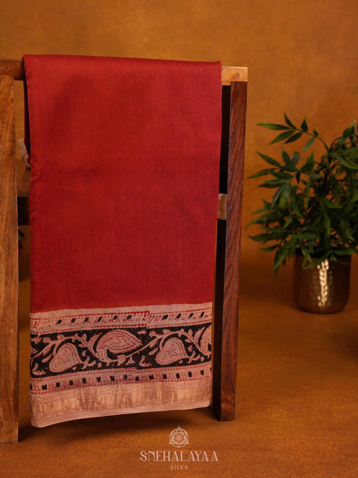 Red Chanderi Saree