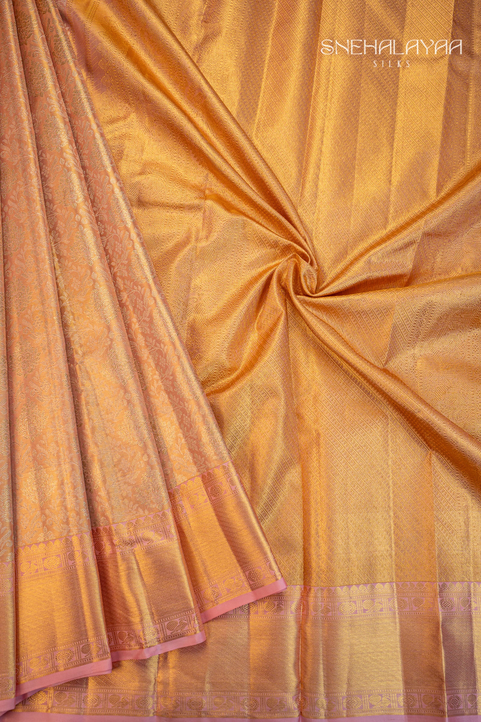 Gold Kancheevaram Tissue Silk Saree