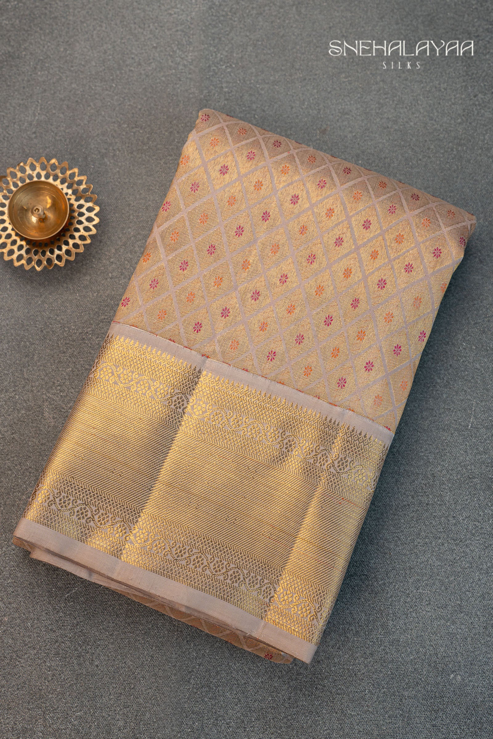 Gold Kancheevaram Silk Saree