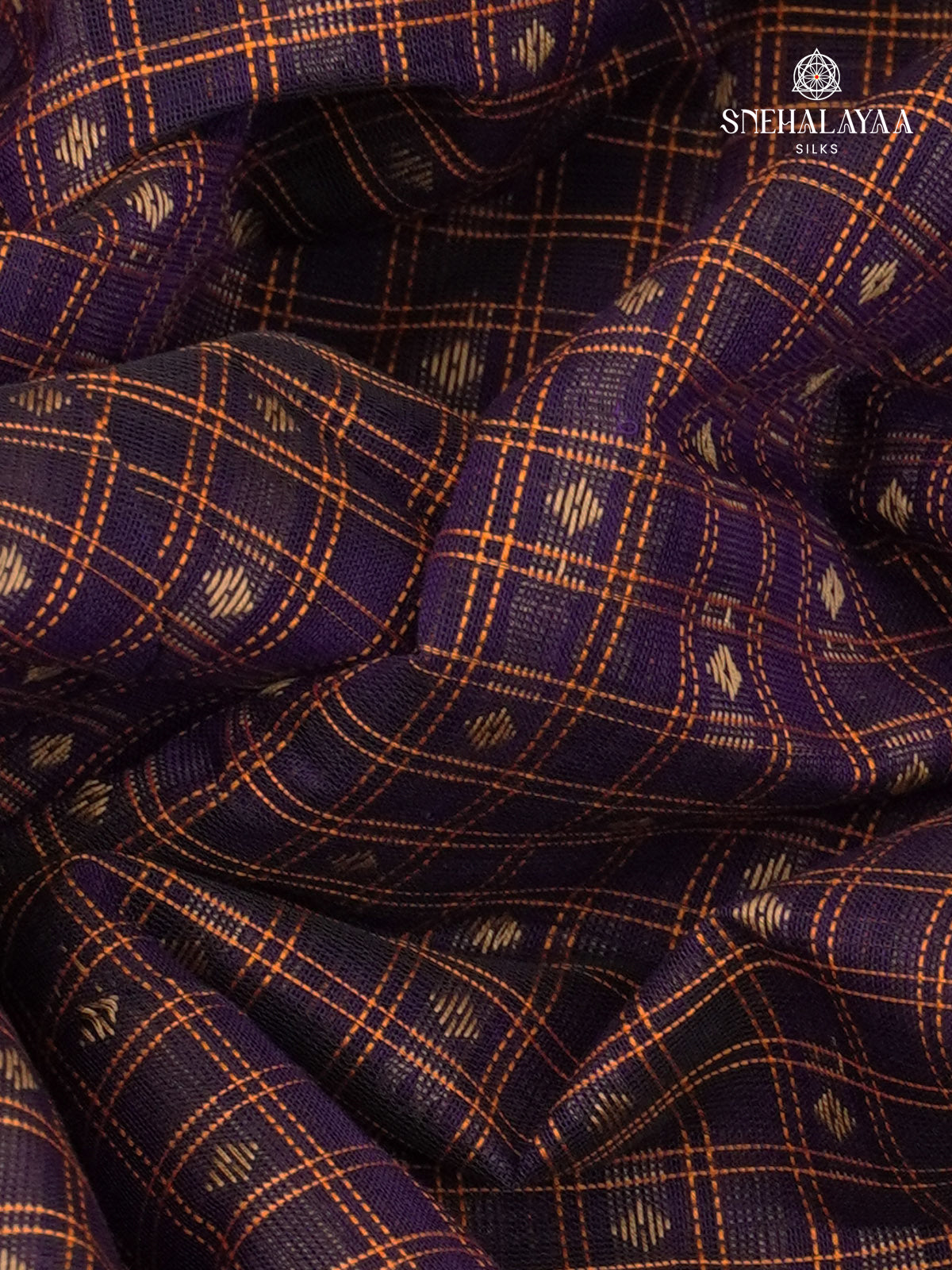 Deep Blue Pure Kanchi Cotton Saree