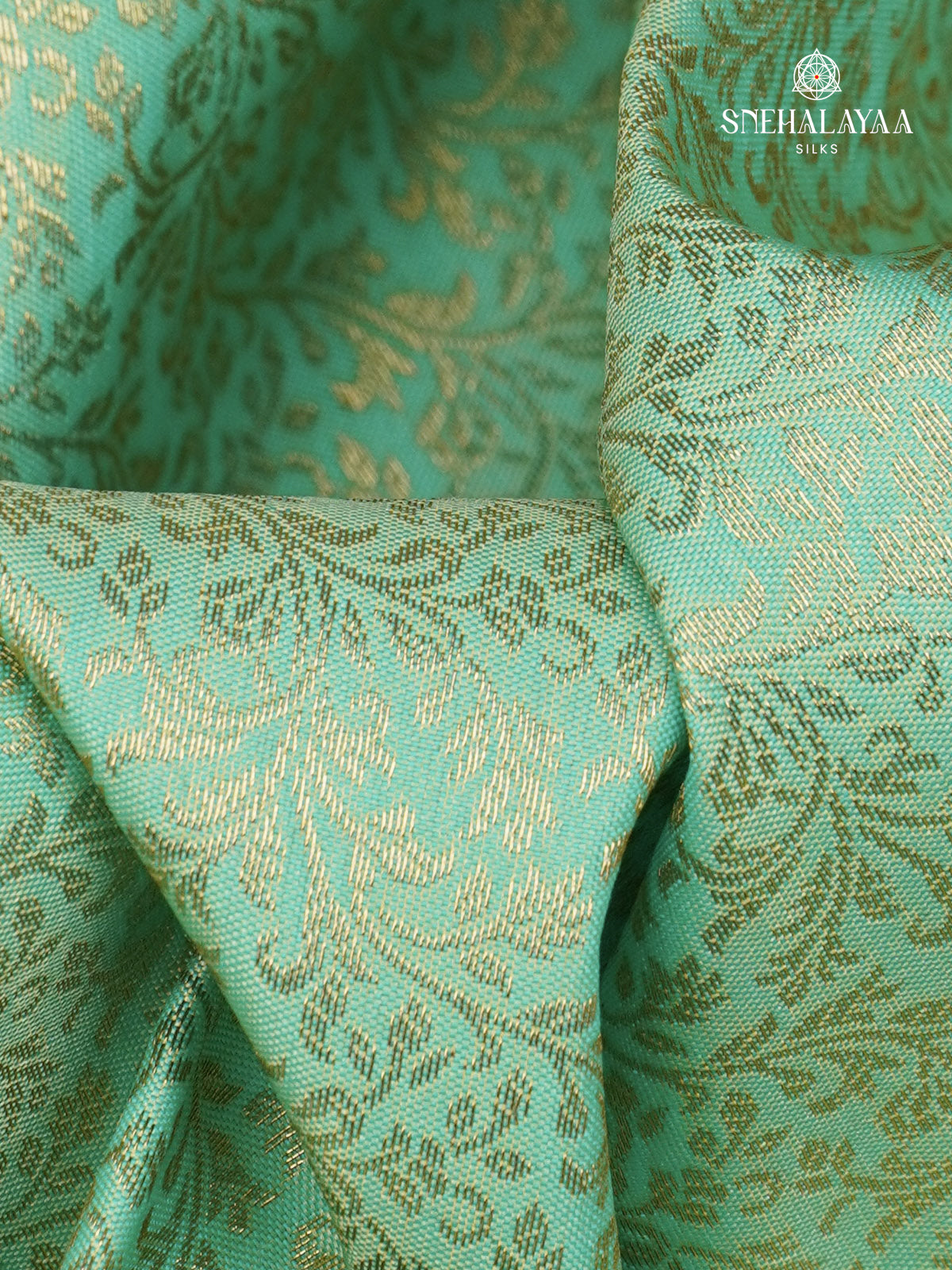 Aqua Green Art Silk Saree