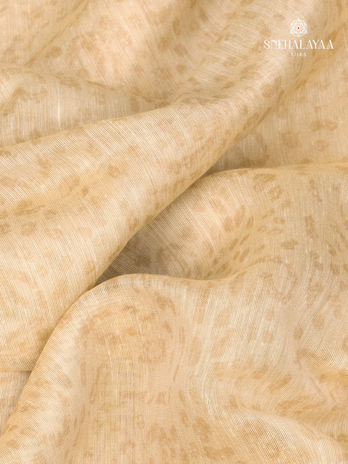 Beige With Navy Blue Border Linen Saree