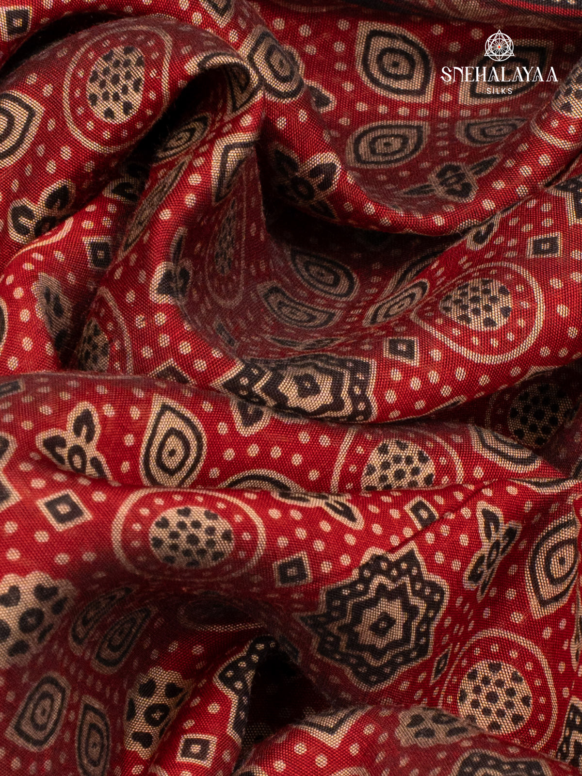 Maroon Dola Silk Saree