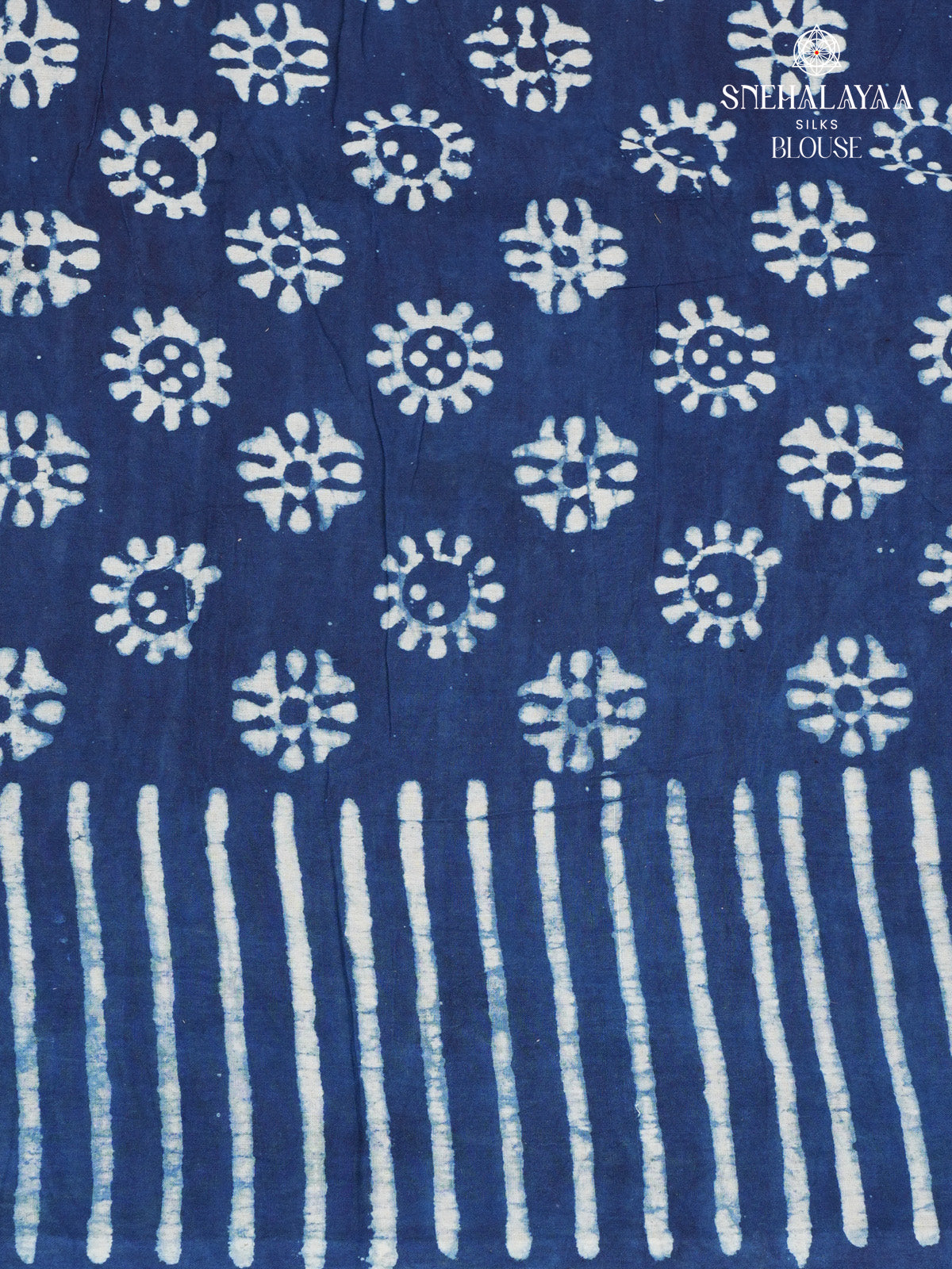 Navy Blue Jaipur Cotton Saree