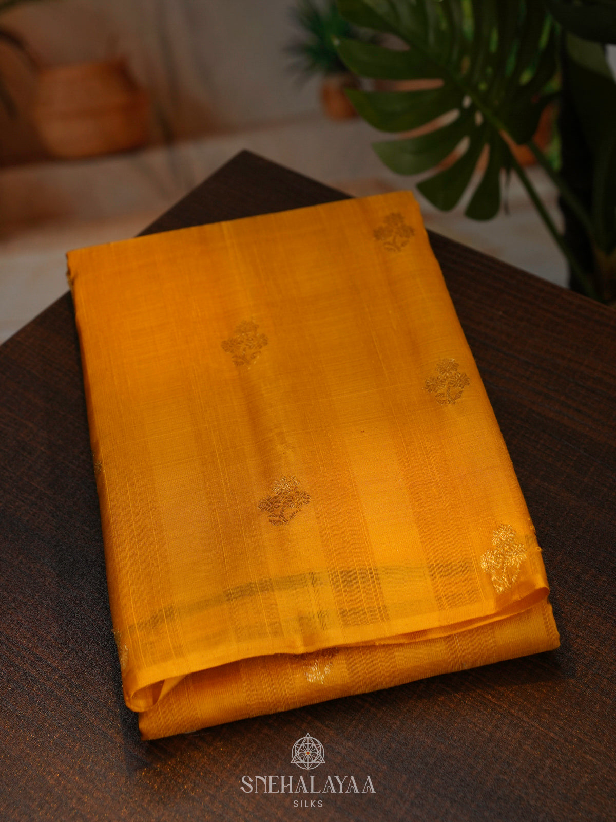 Mango Yellow Kanchi Linen Silk Saree