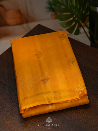 Mango Yellow Kanchi Linen Silk Saree