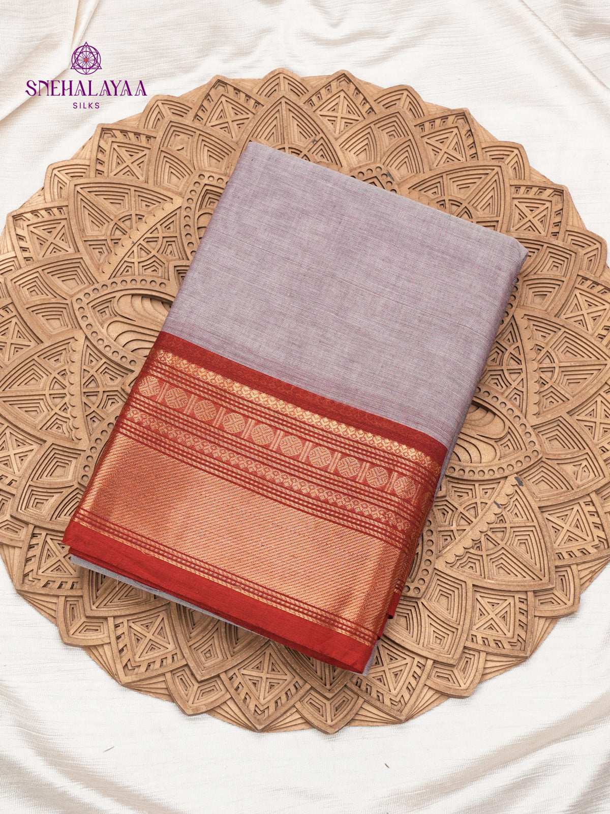 Grey Chettinad Cotton Saree