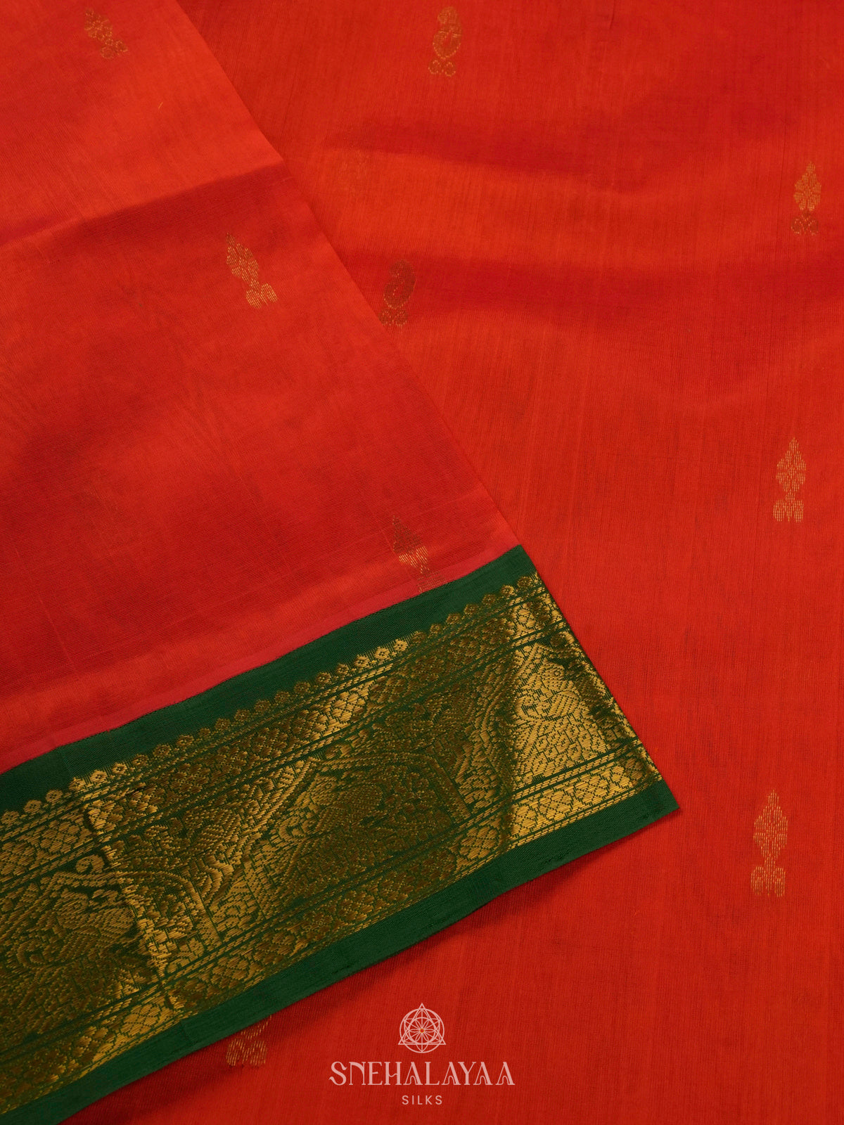 Red Kanchi Silk Cotton Saree
