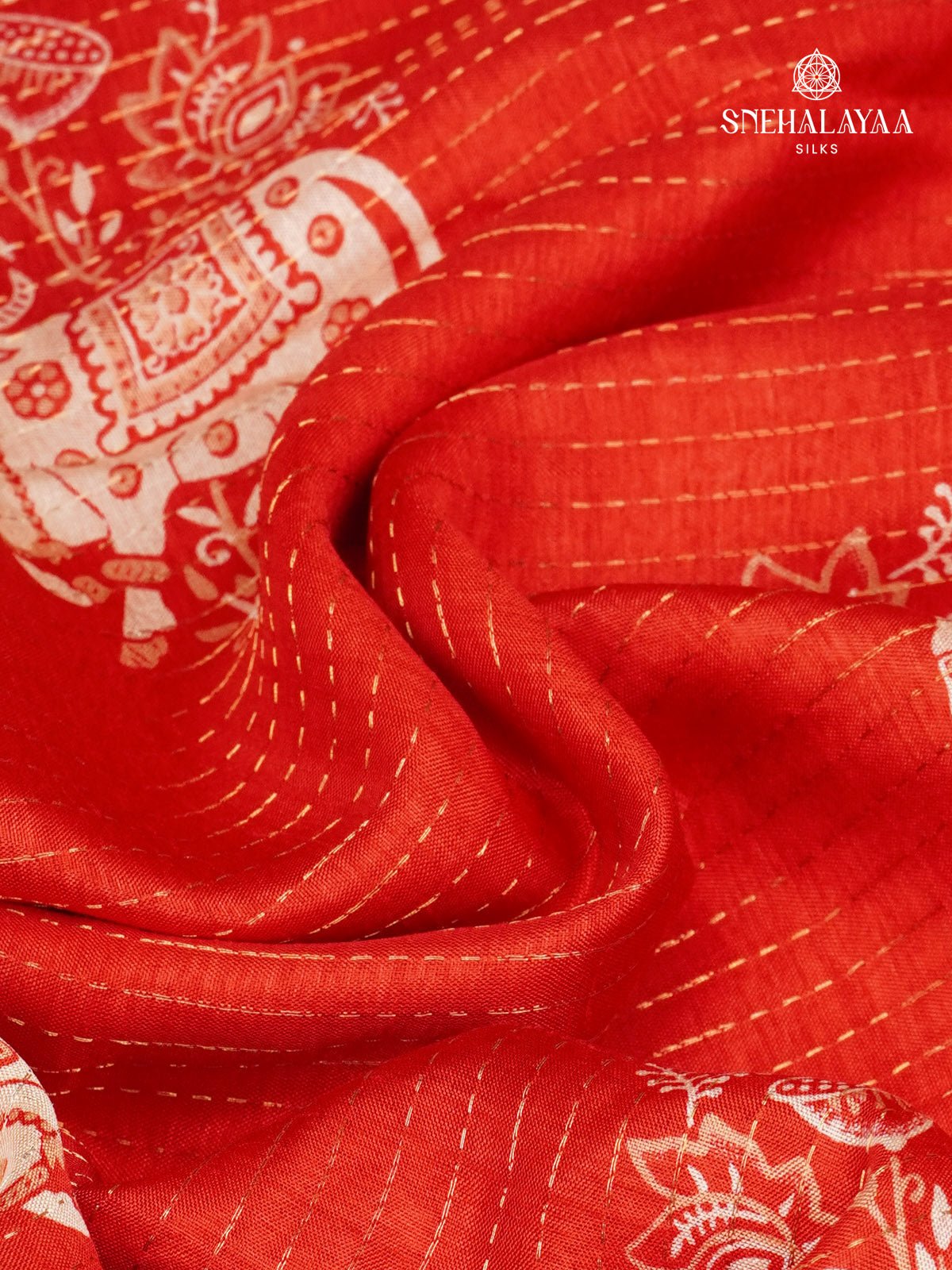 Orange Dola Silk Saree