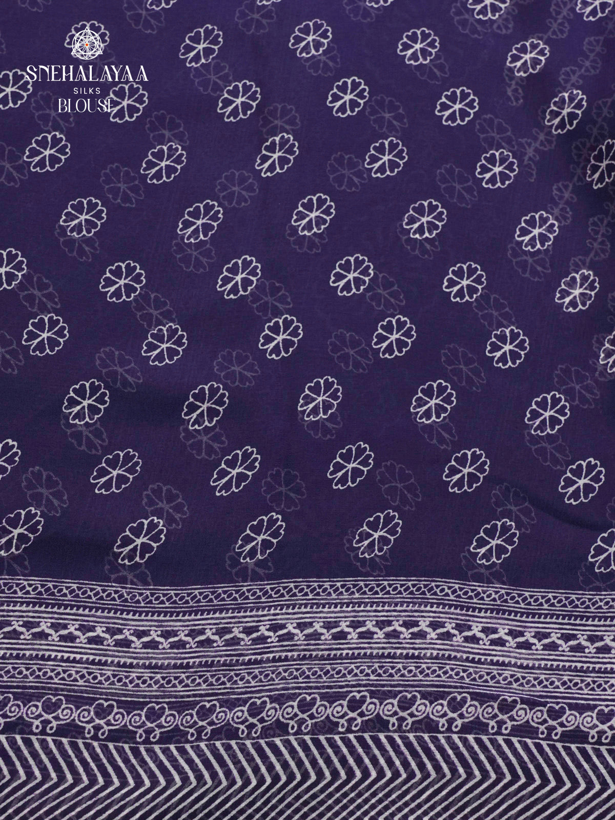 Navy Blue Chiffon Saree