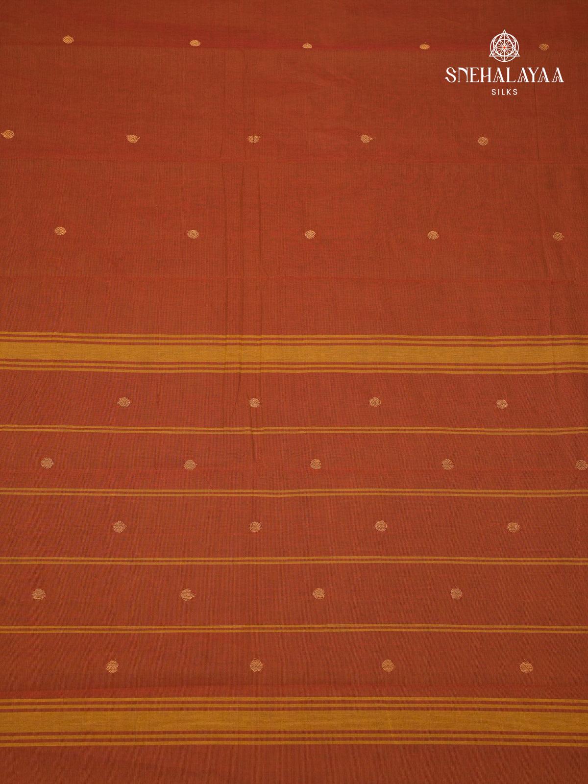 Orange Chettinad Cotton Saree
