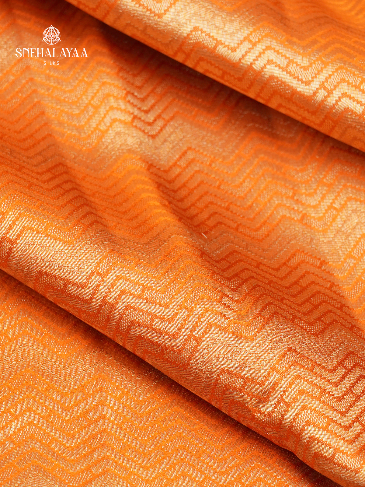 Orange Kanjivaram Silk Saree