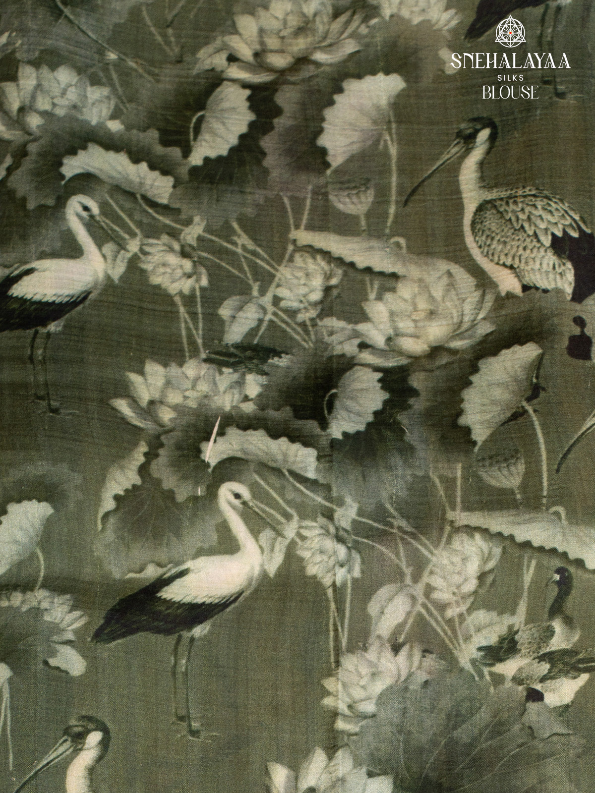 Yellow Printed Tussar Saree