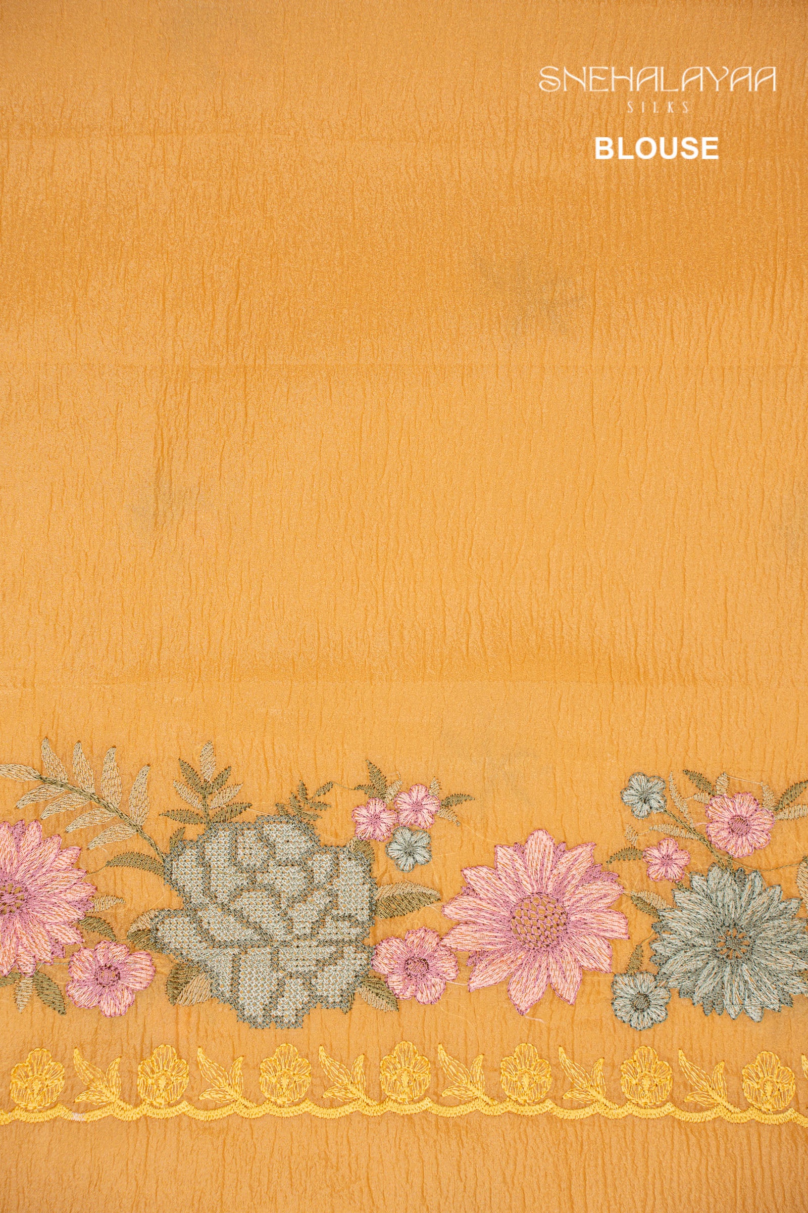 Yellow Crush Tissue Saree