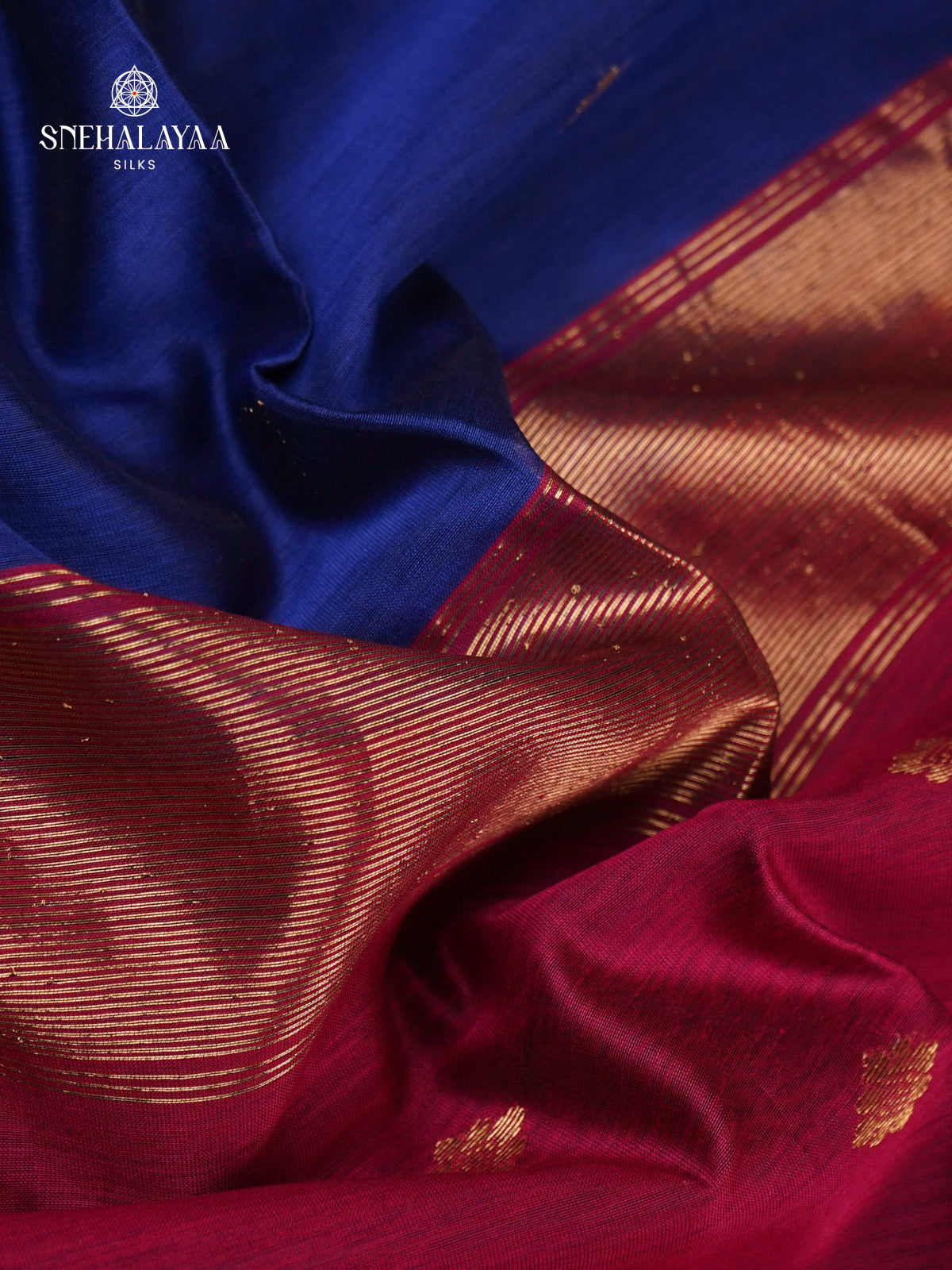 Blue Maheshwari Silk Cotton Saree