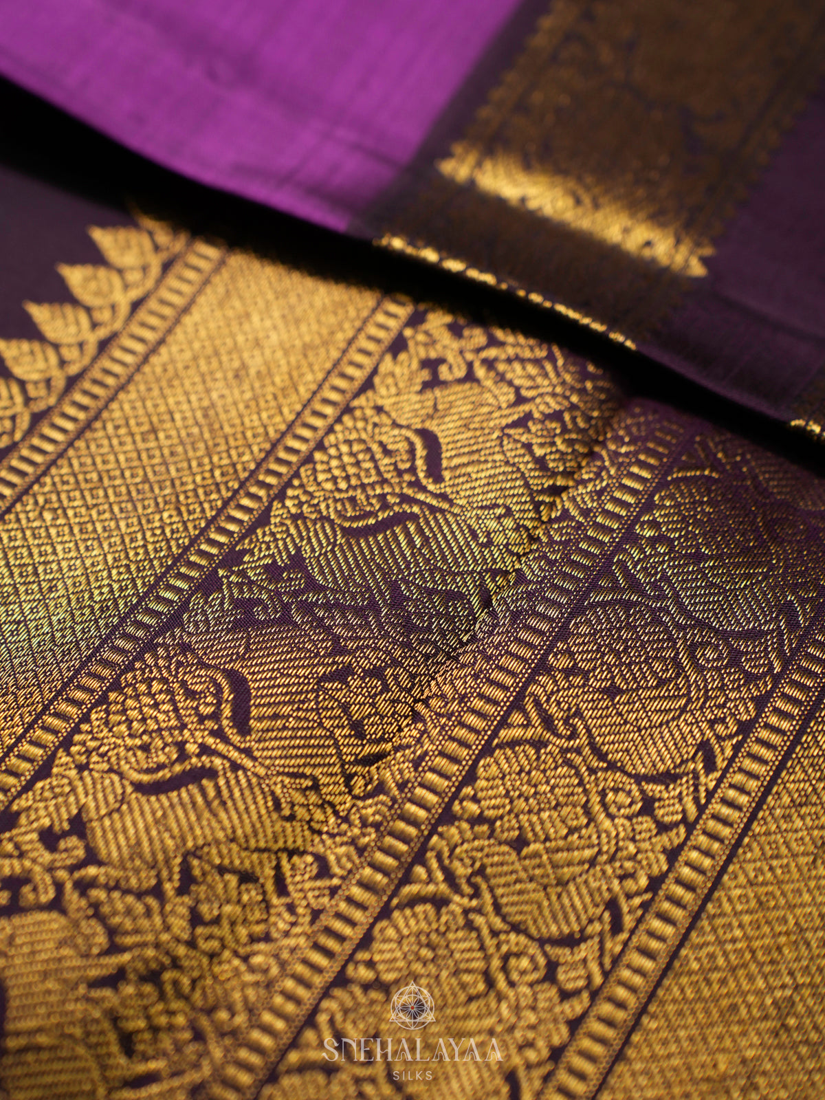 Lavender Kanjivaram Silk Saree