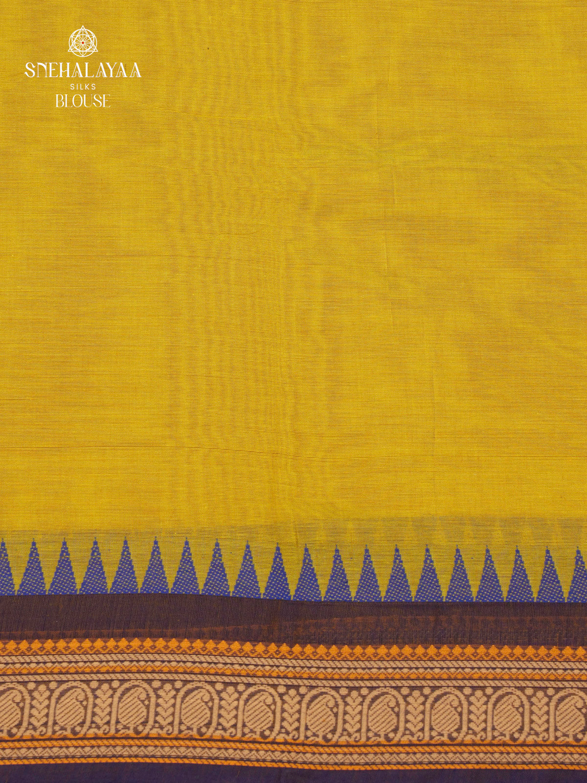 Citron Yellow Chettinad Cotton Saree