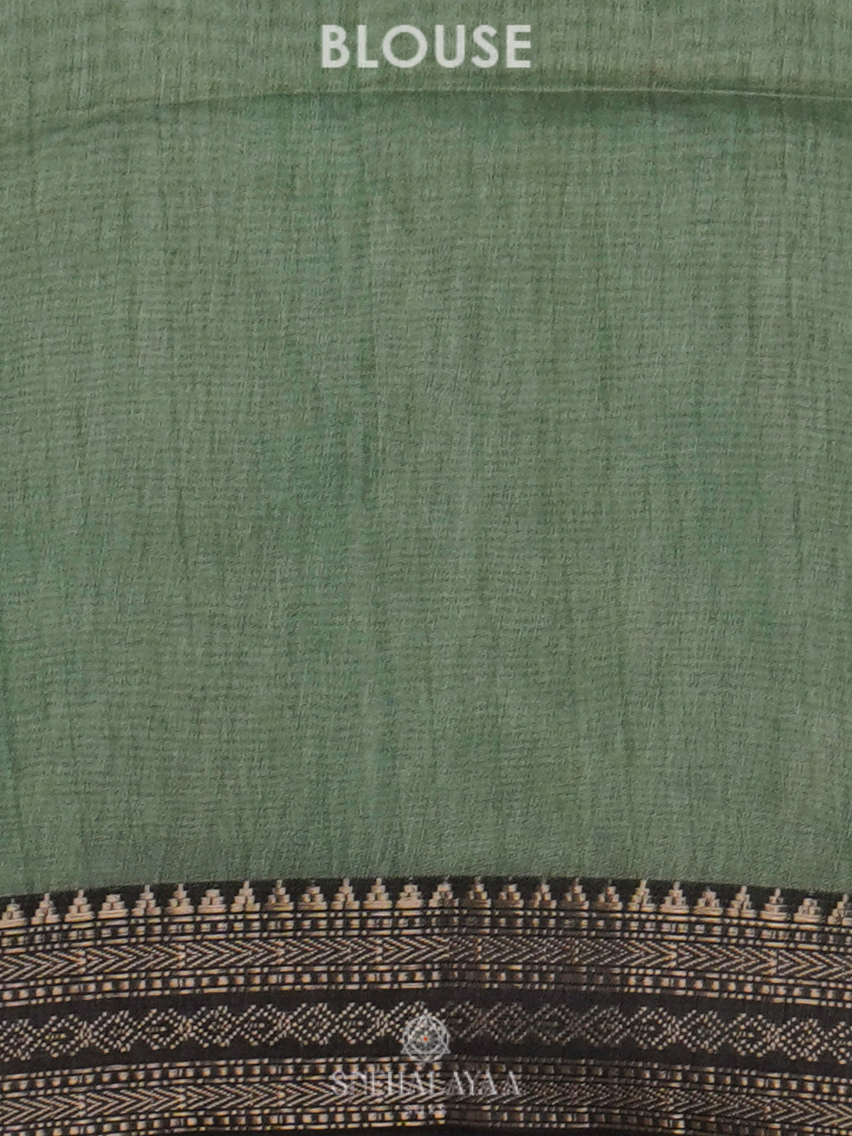 Pale Green Printed Linen Saree
