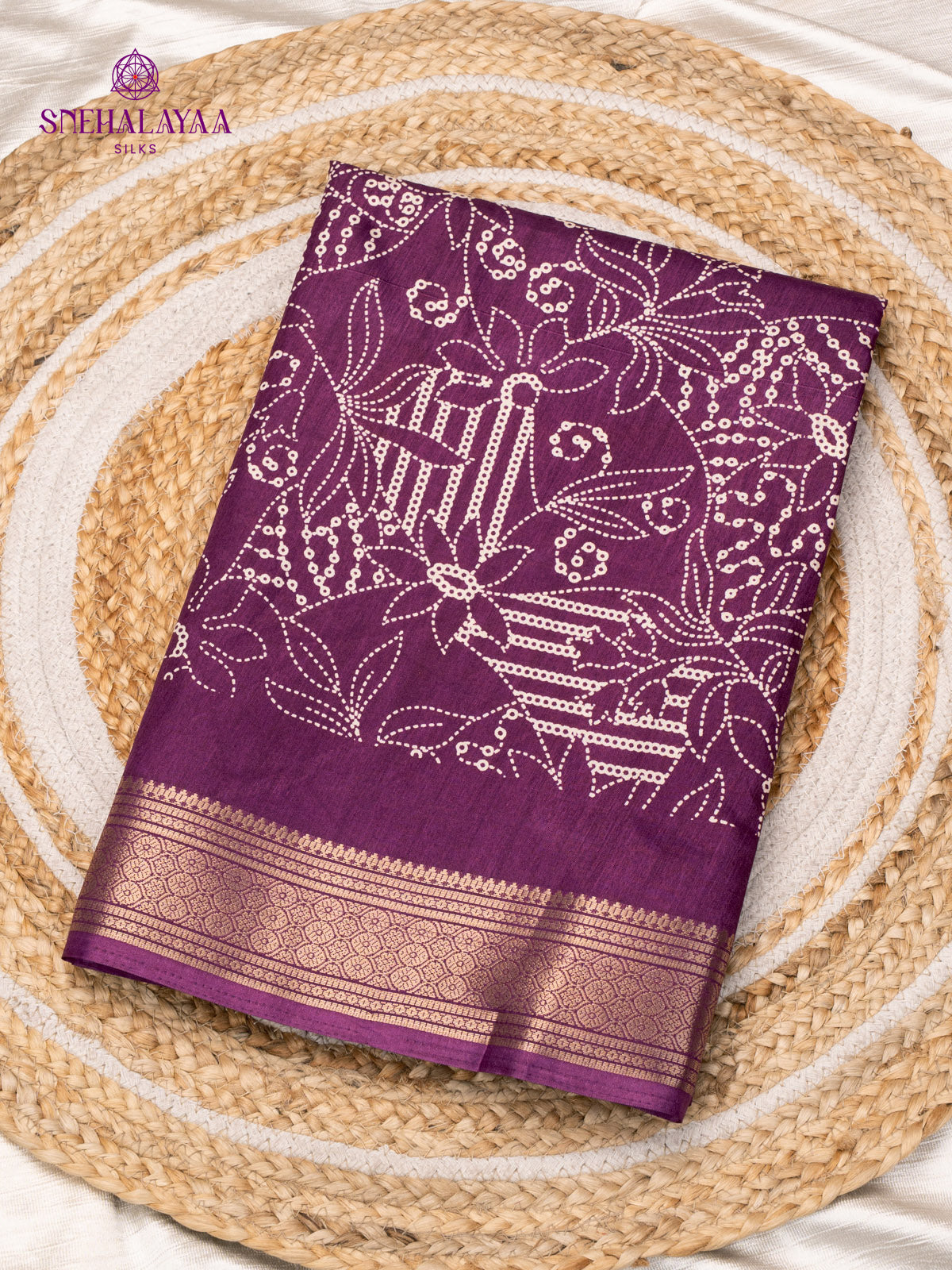 Purple Dola Silk Saree