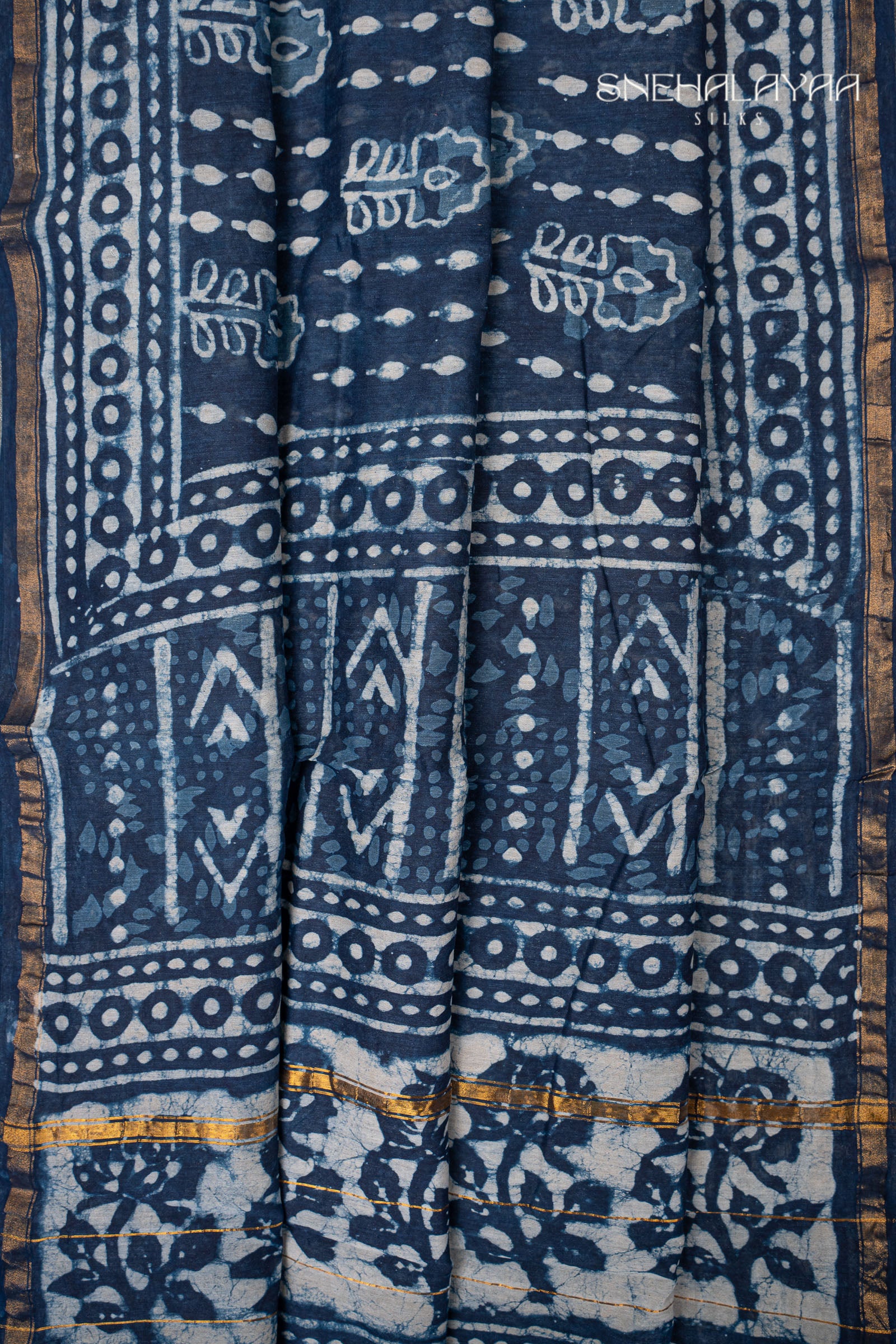 Aegean Blue Chanderi Silk Saree