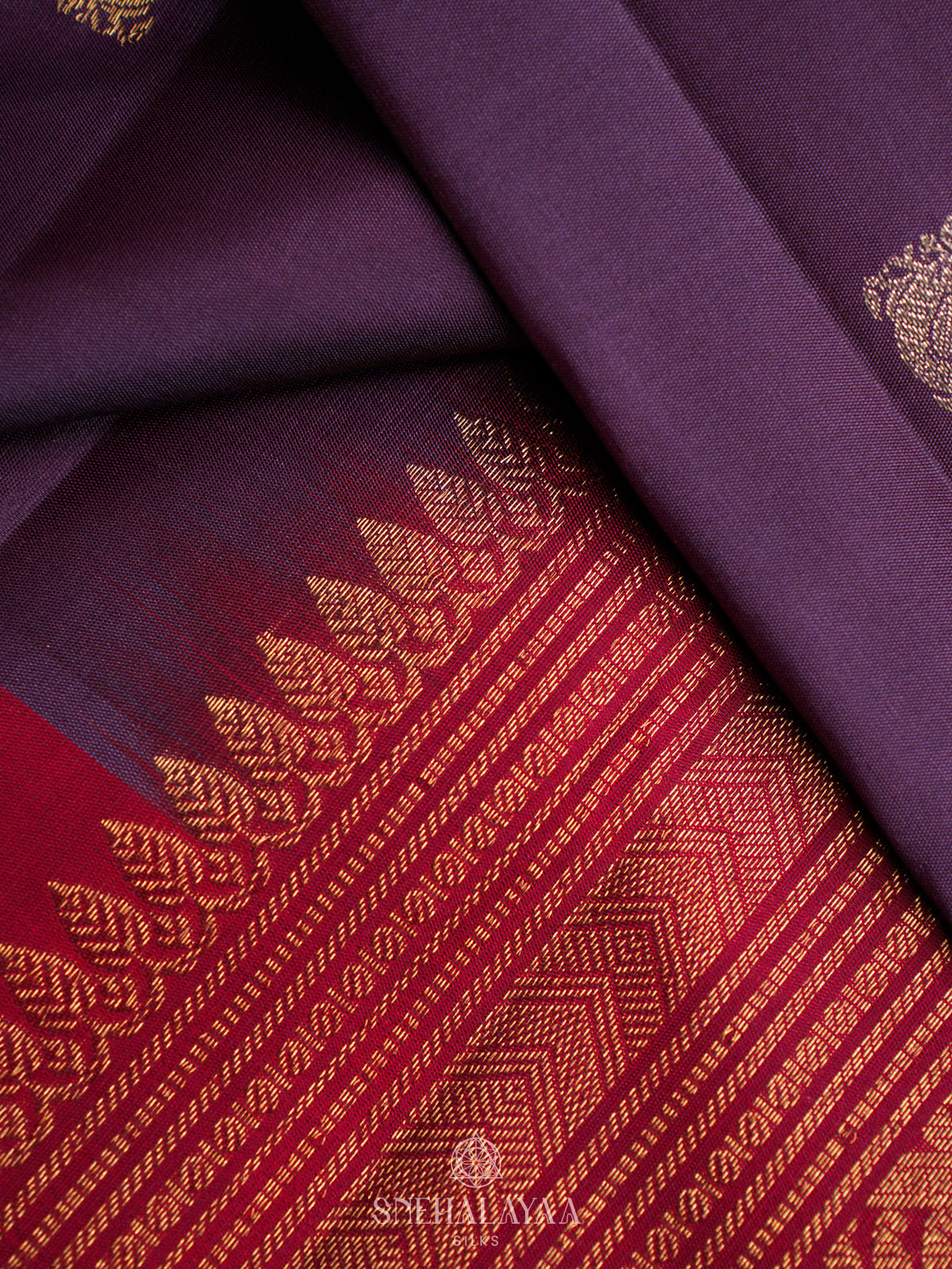 Purple Kanjivaram Silk Saree