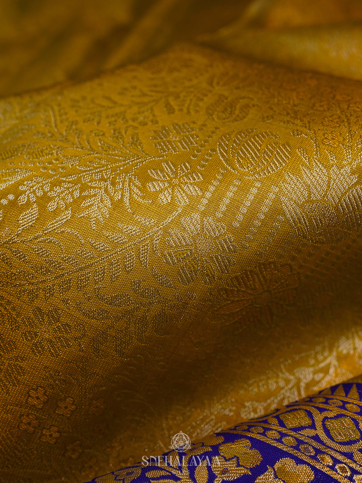 Yellow Kanjivaram Silk Saree