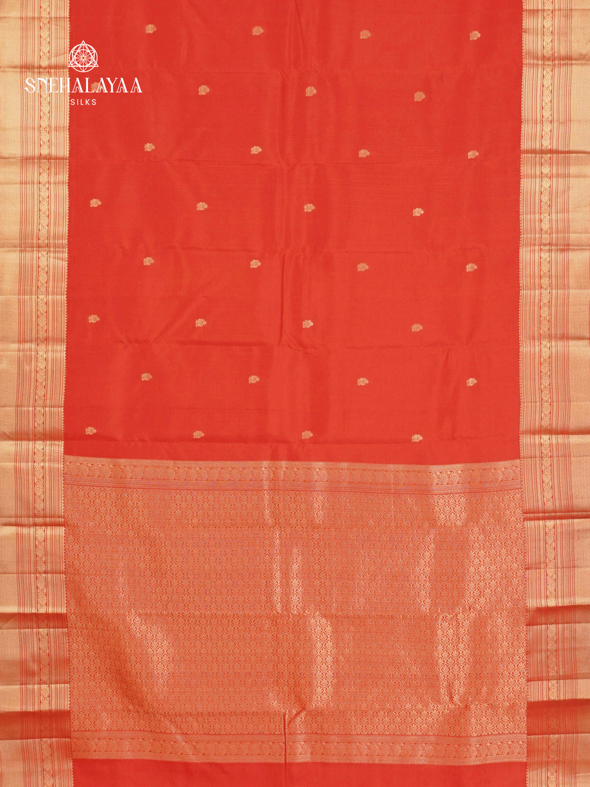 Rich Orange Kanjivaram Silk Saree