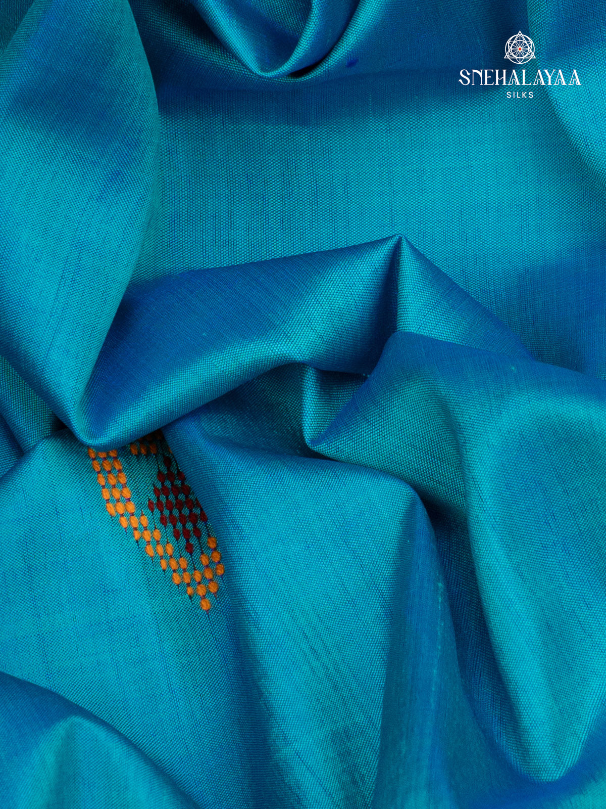 Blue Katan Silk Saree