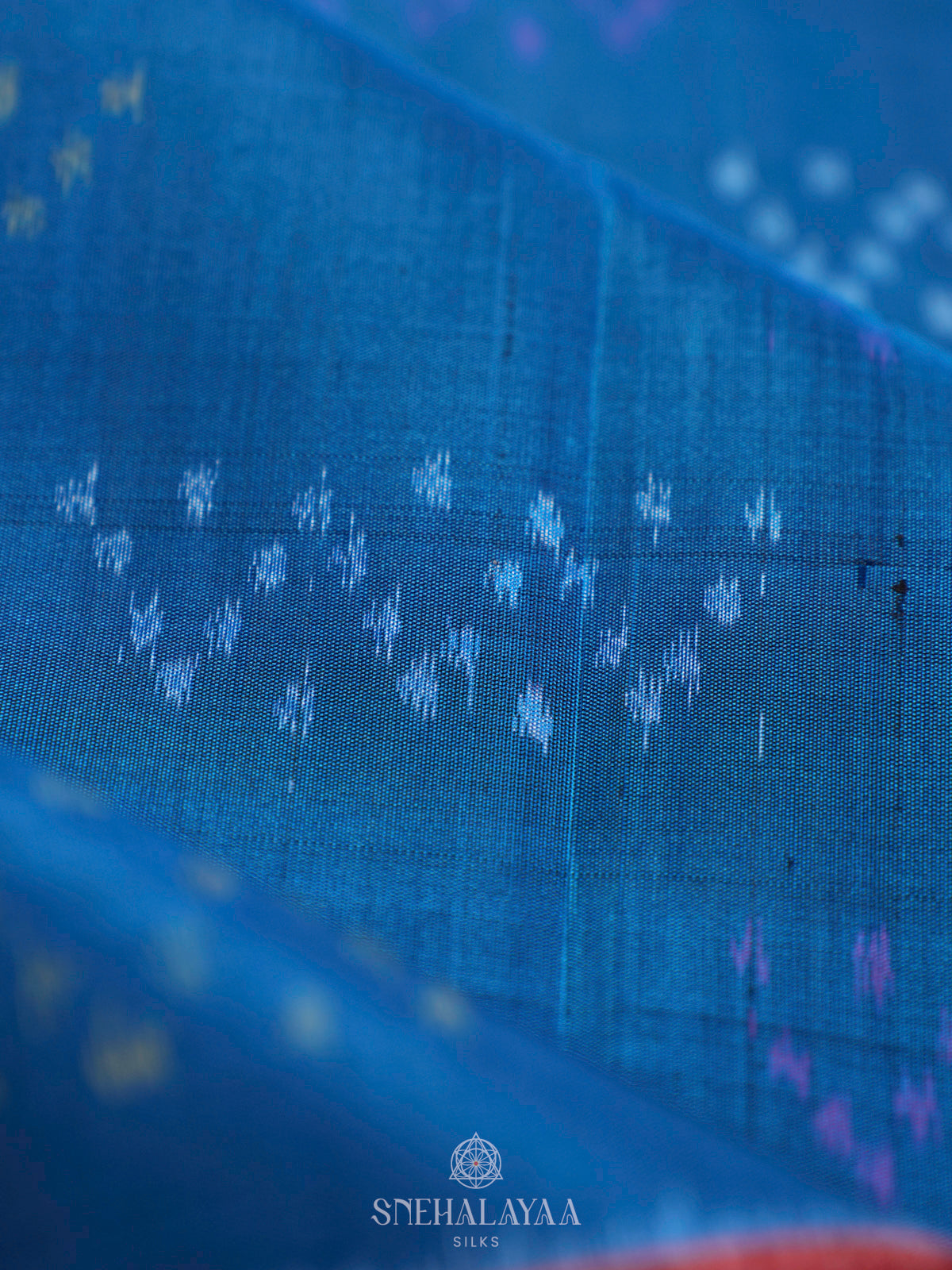 Blue Ikat Soft Silk Saree