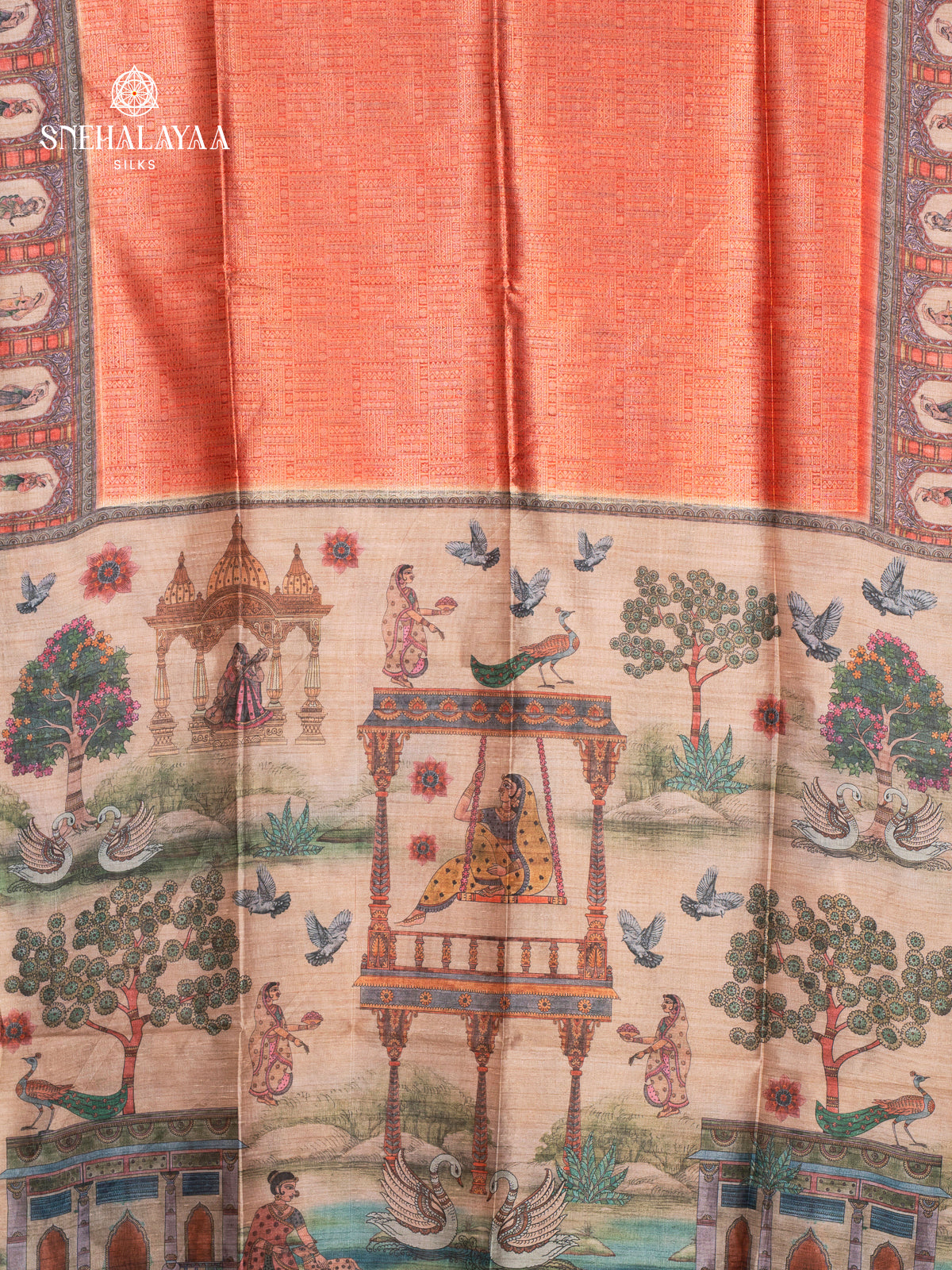 Orange Banaras Saree