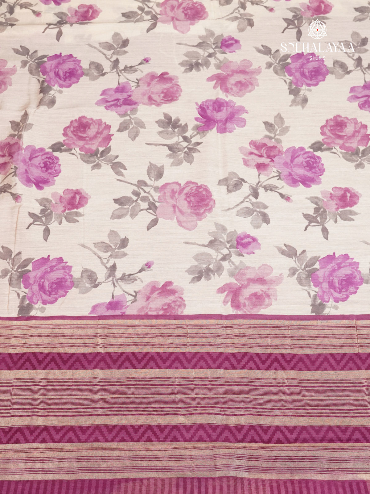 Off White Chanderi Saree