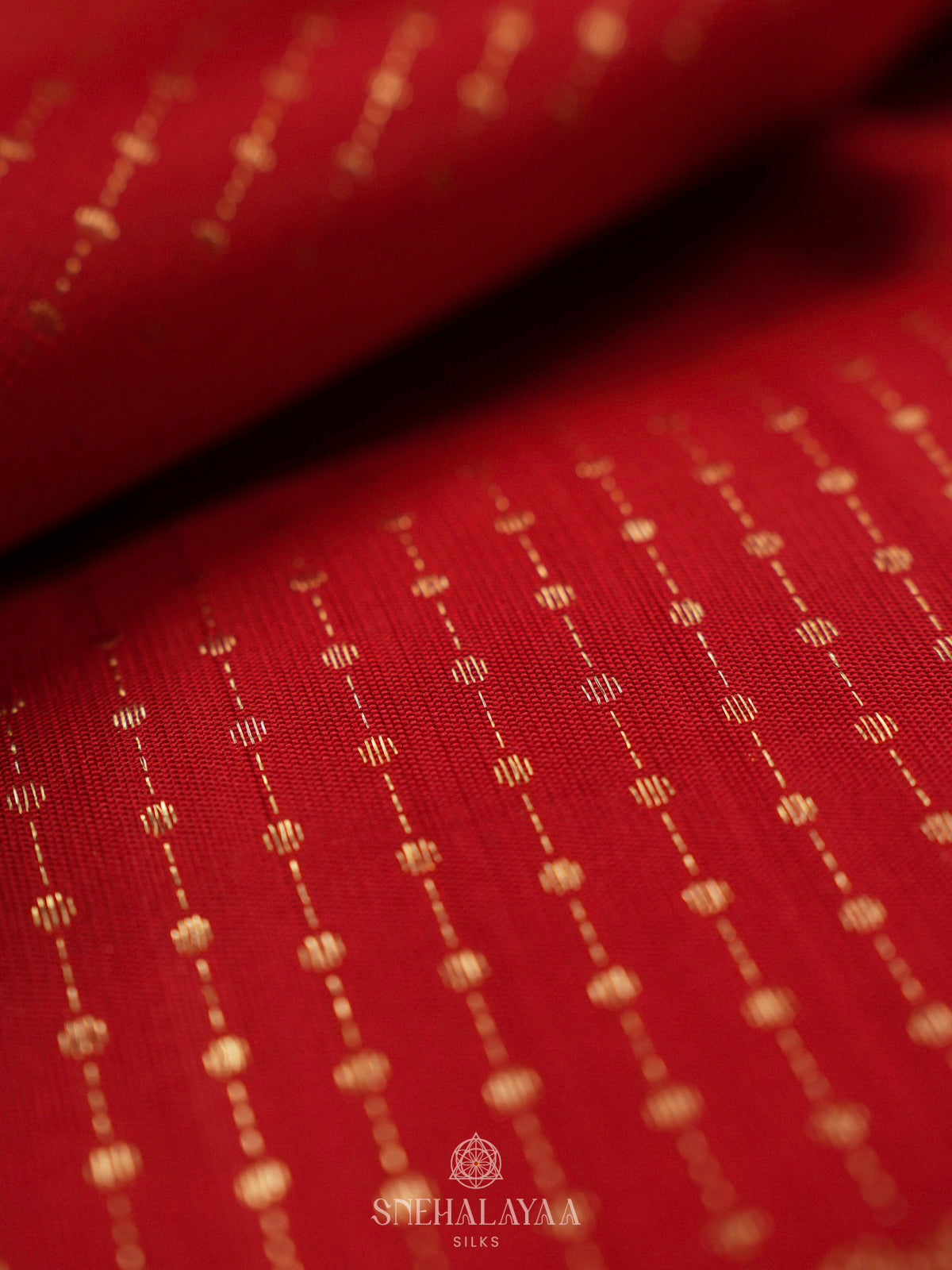 Tomato Red Kanjivaram Silk Saree