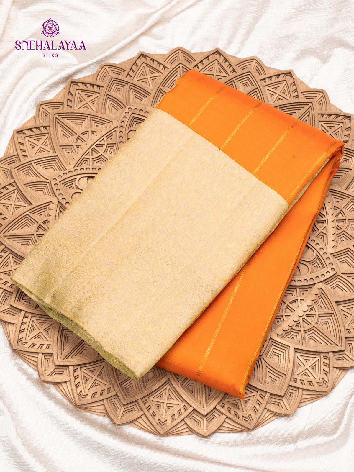 Orange Kanjivaram Silk Saree