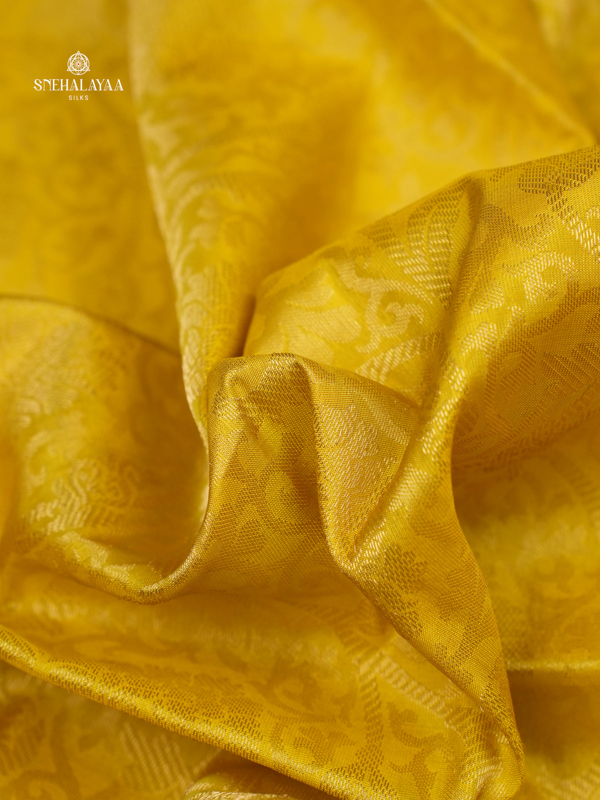 Yellow Borderless Kanjivaram Soft Silk Saree