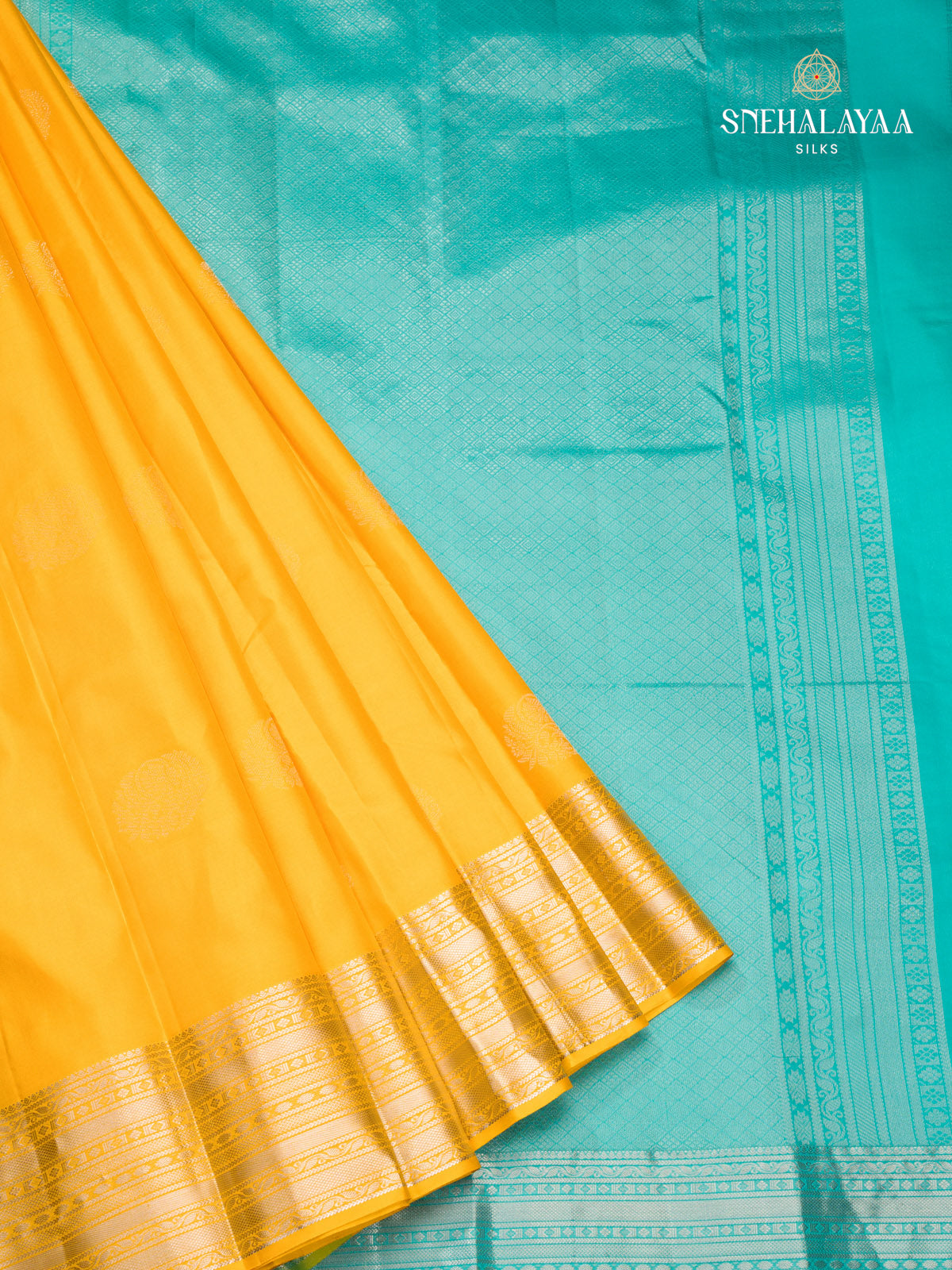 Yellow Kanjivarm Silk Saree