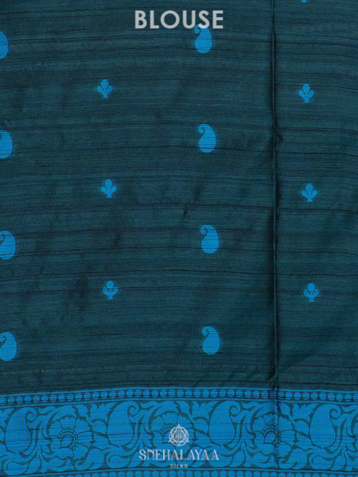 Teal Green Munga Tussar Saree