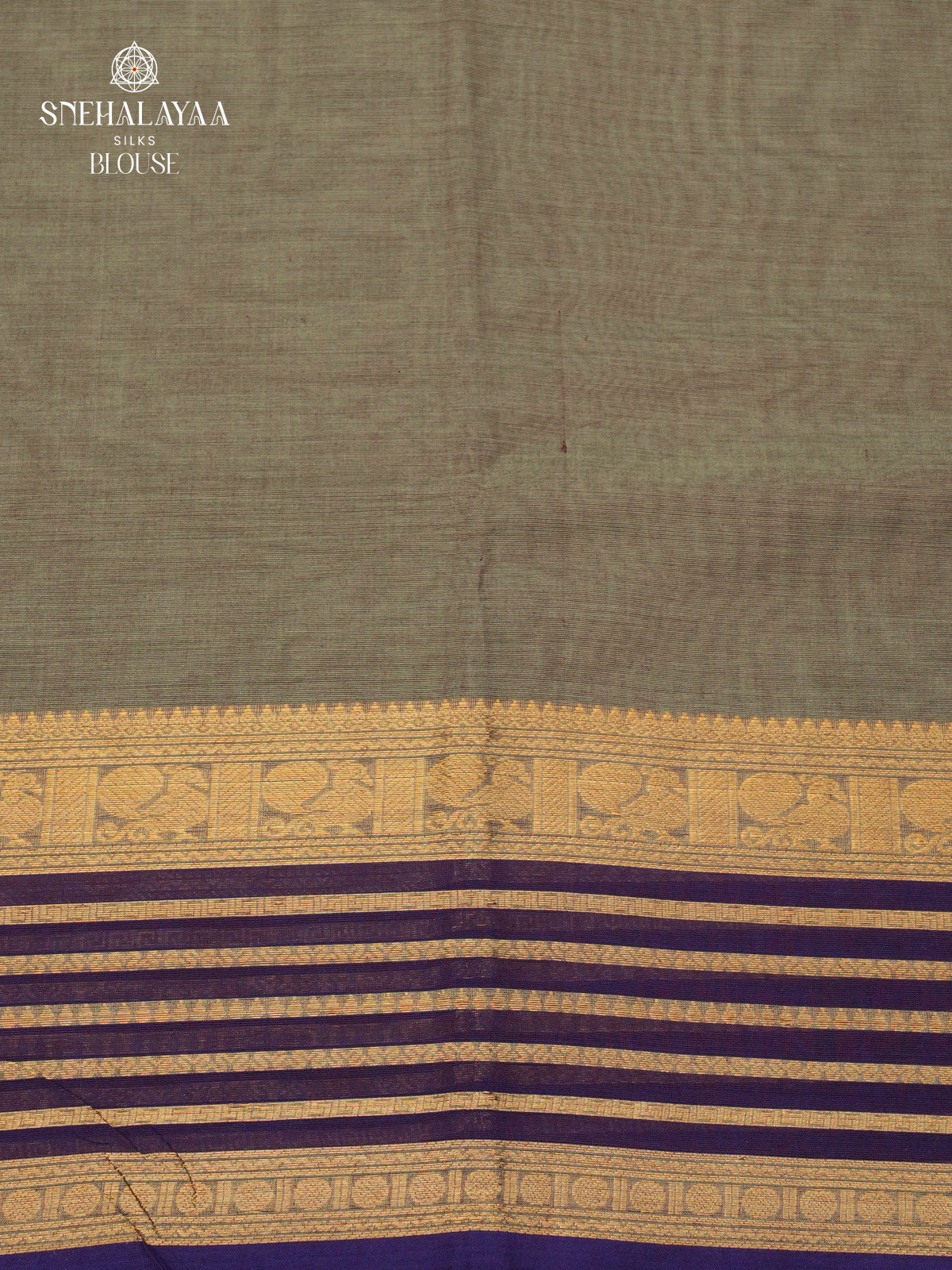 Ash Grey Chettinad Cotton Saree