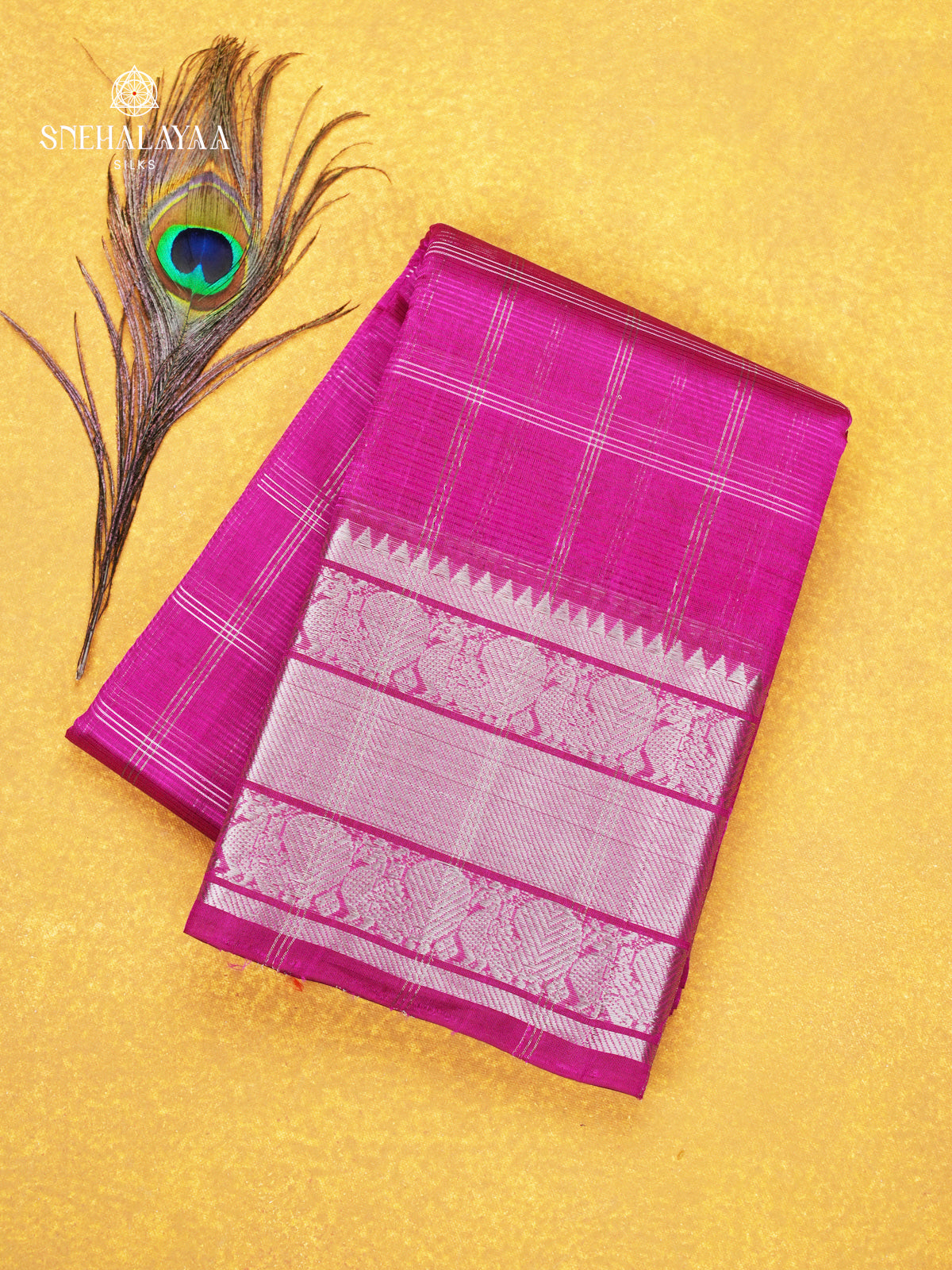 Rani Pink Mangalagiri Silk Cotton Saree