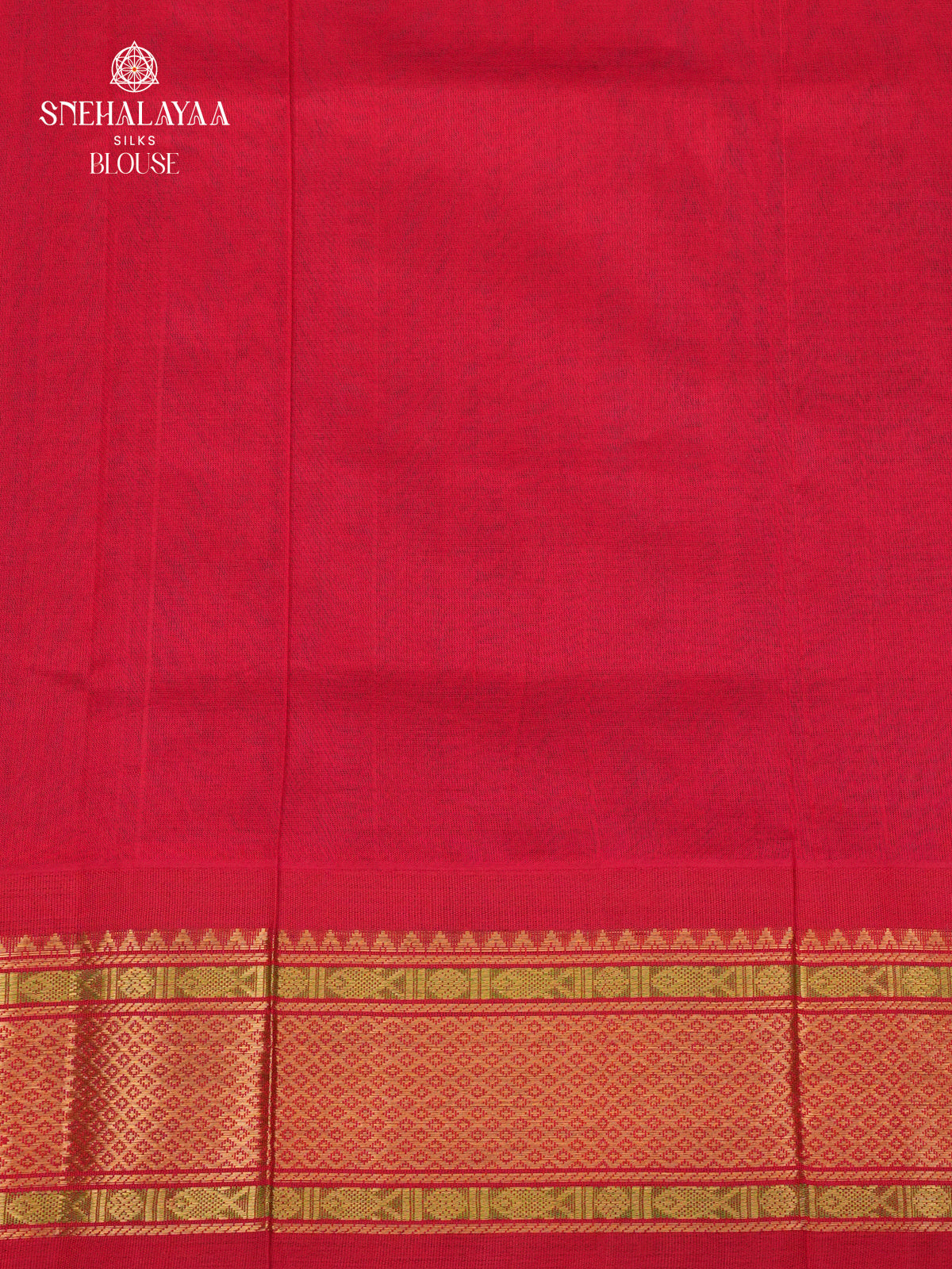 Sky Blue Kuppadam Silk Cotton Saree with Red & Gold Zari Border