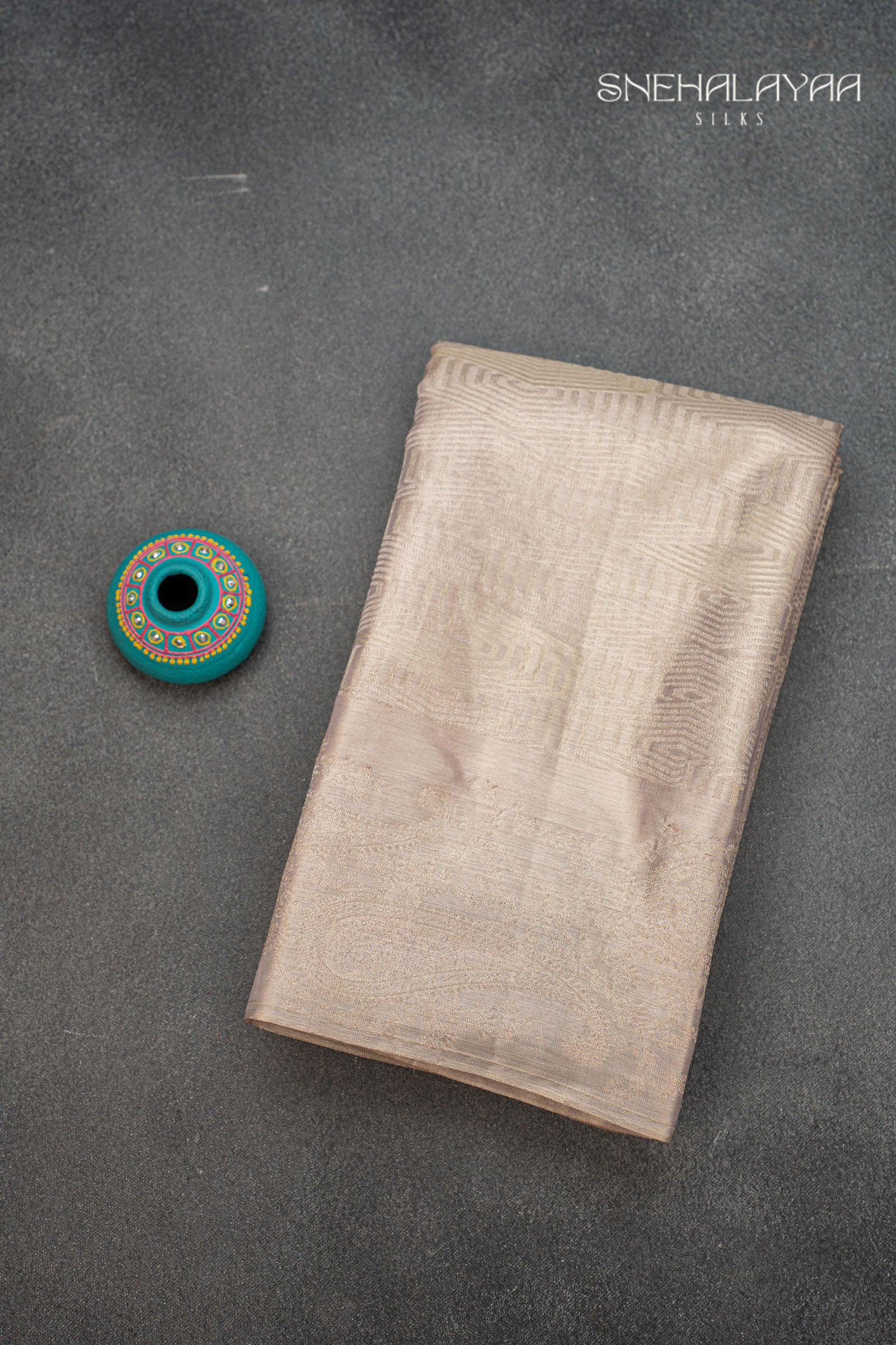 Silver Kancheevaram Silk Saree