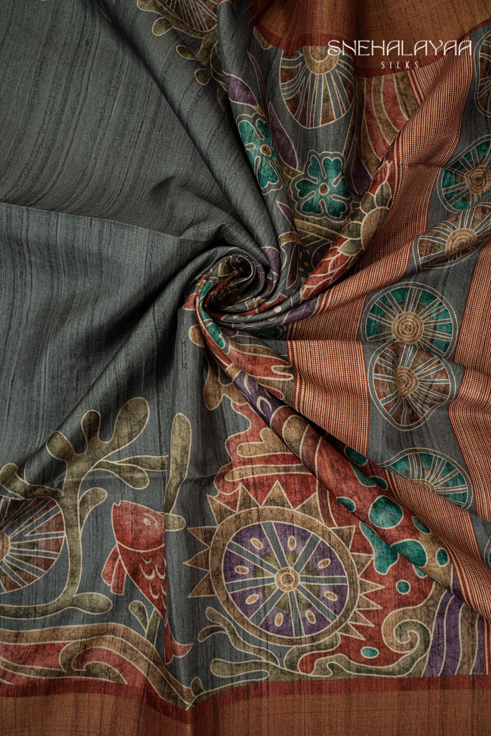 Multicolor Semi Tussar Saree