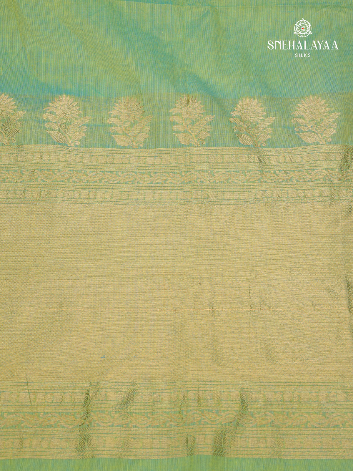 Teal Green Kanchi Cotton Saree