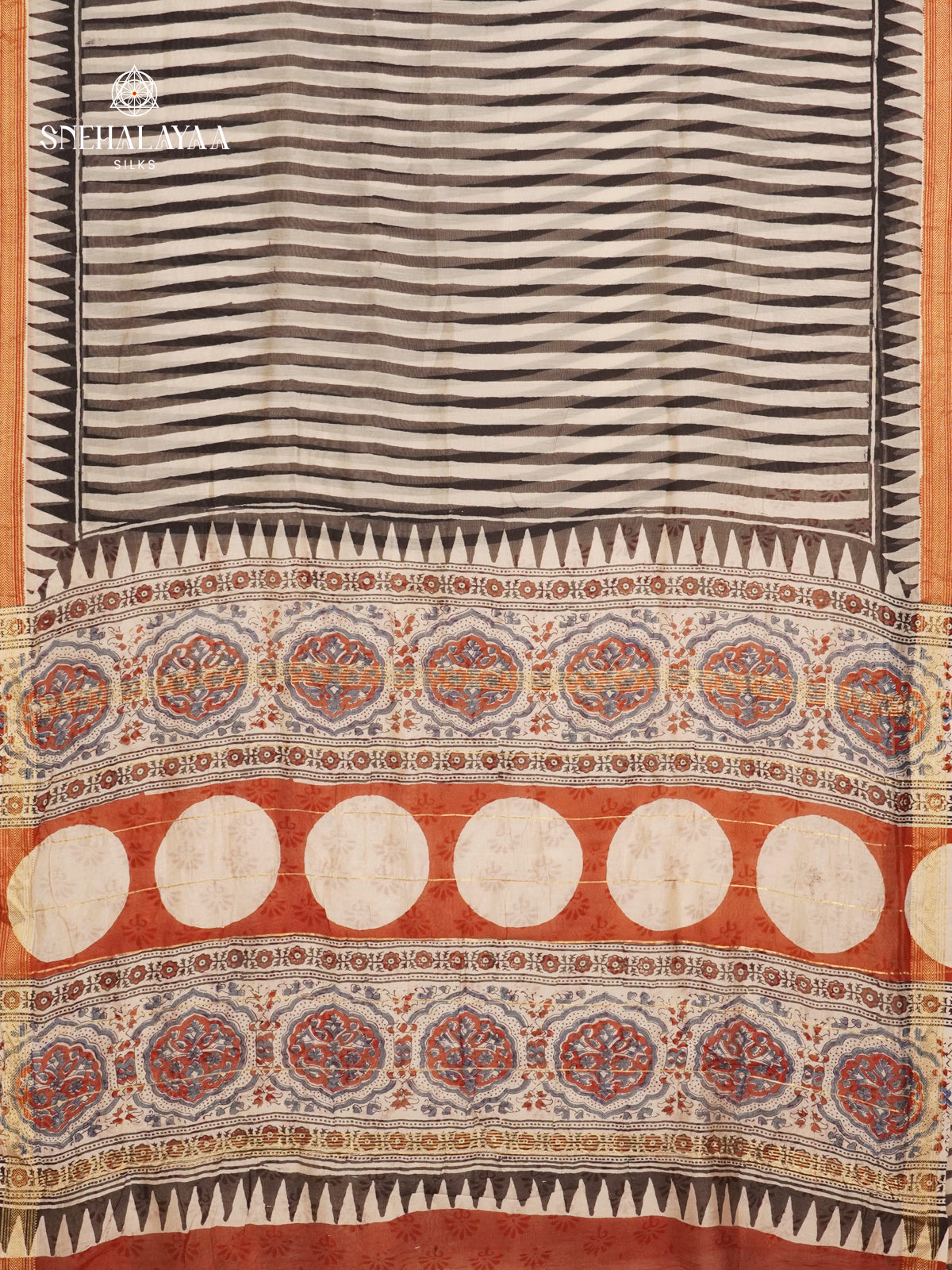 Off White Chanderi Saree