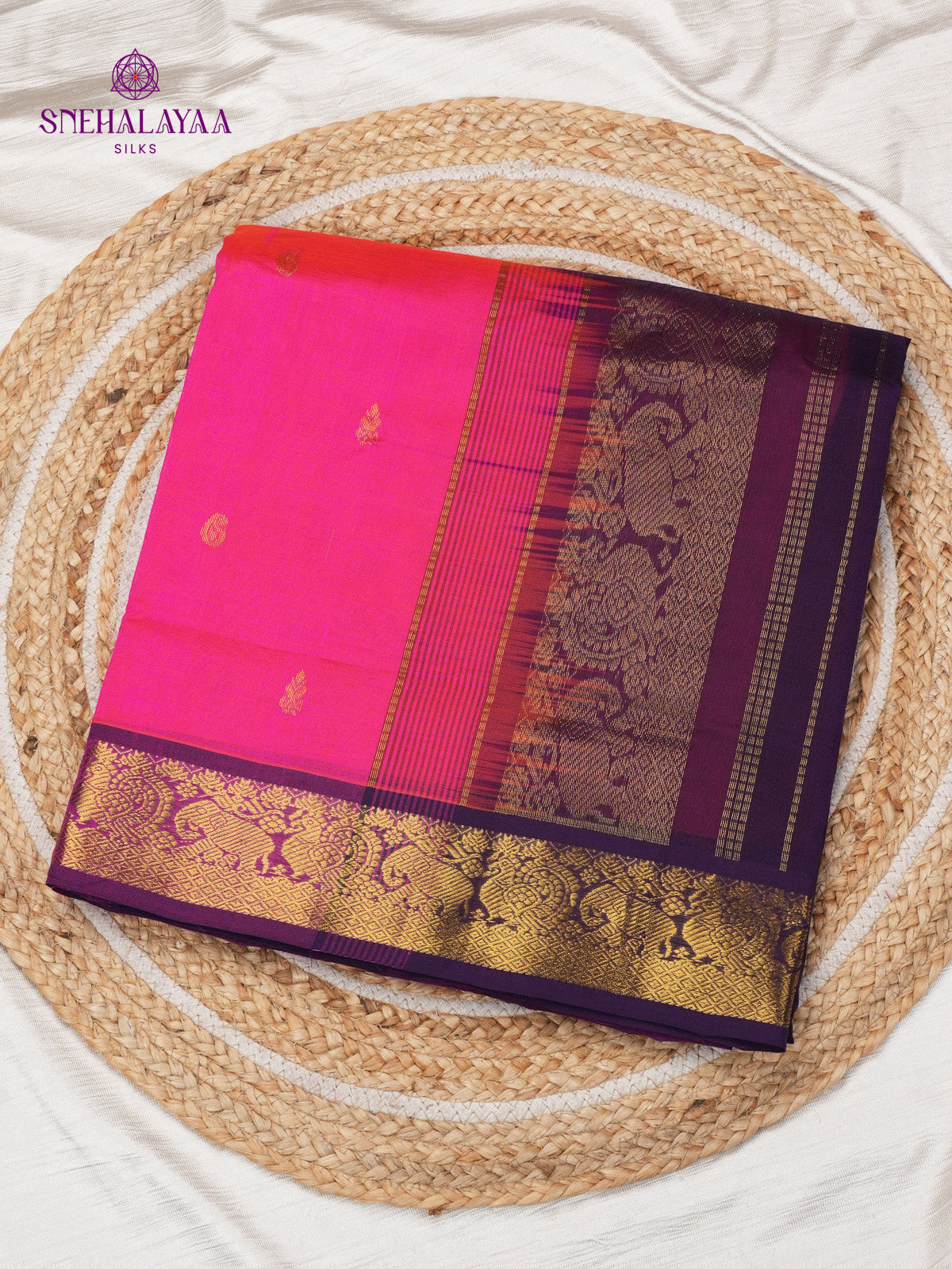 Rani Pink Kanchi Silk Cotton Saree